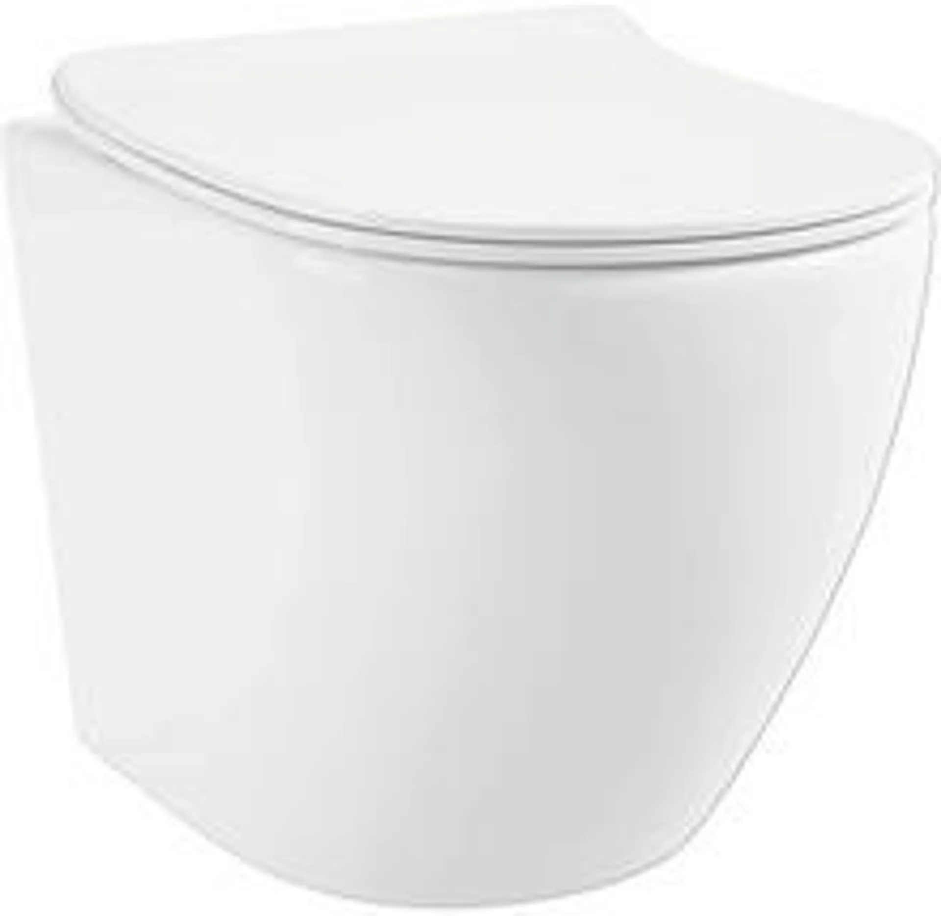 JUNGBORN Spoelrandloos toilet FOUR verhoogd incl. soft close en quick-release wit