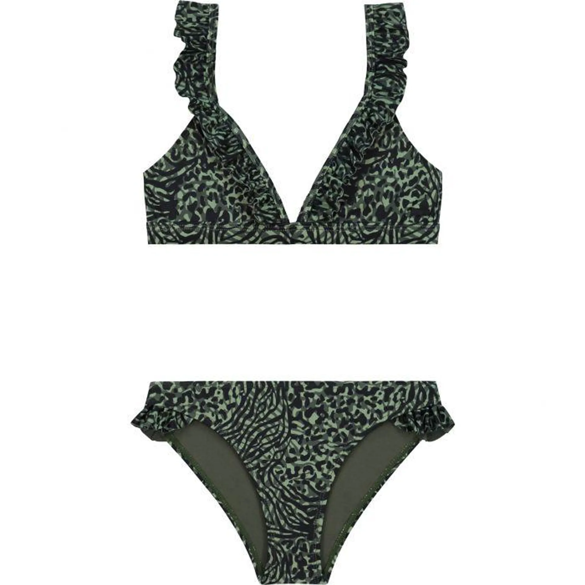 BELLA bikini junior forest green mixed animal