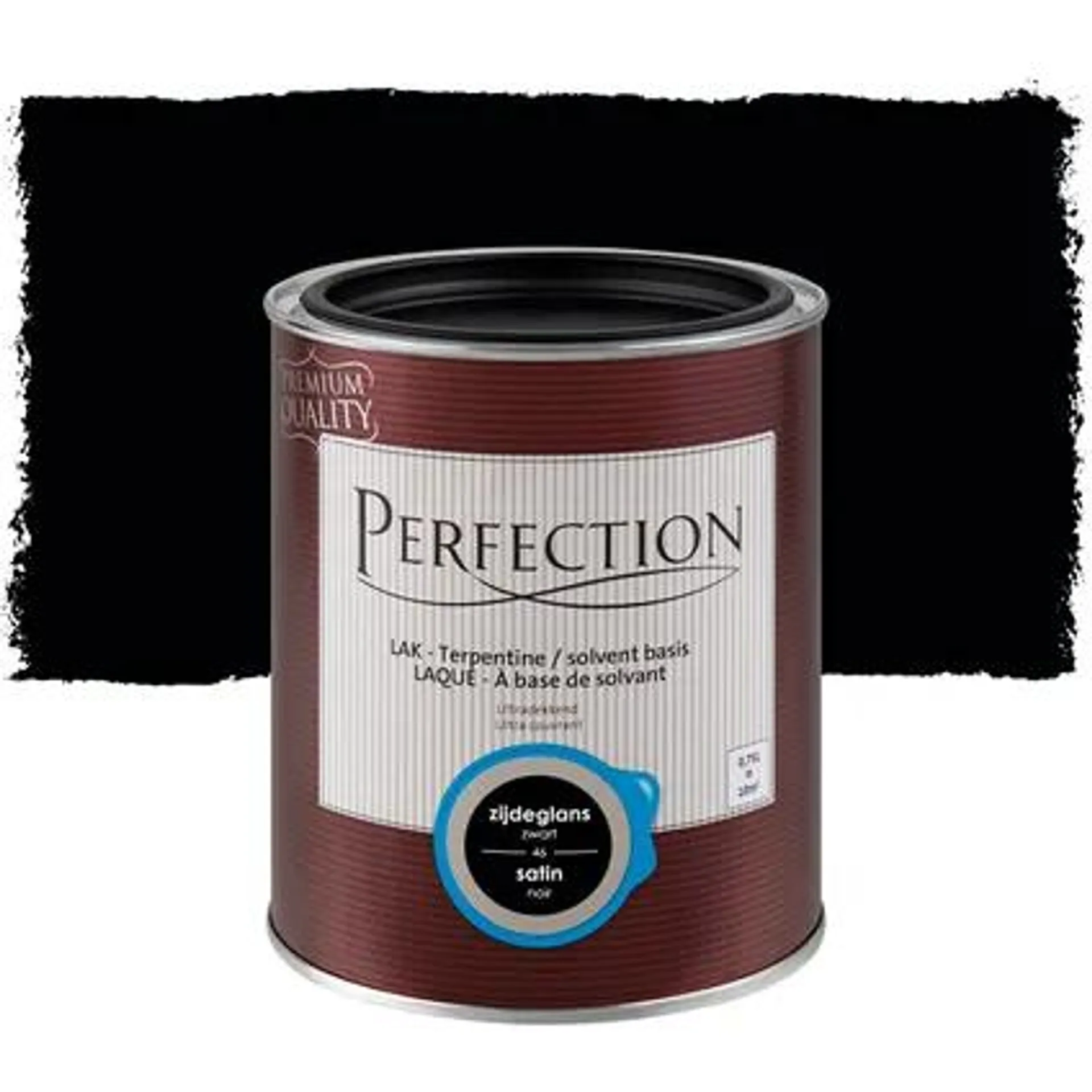 Perfection lak Ultradekkend zijdeglans terpentine basis zwart 750ml