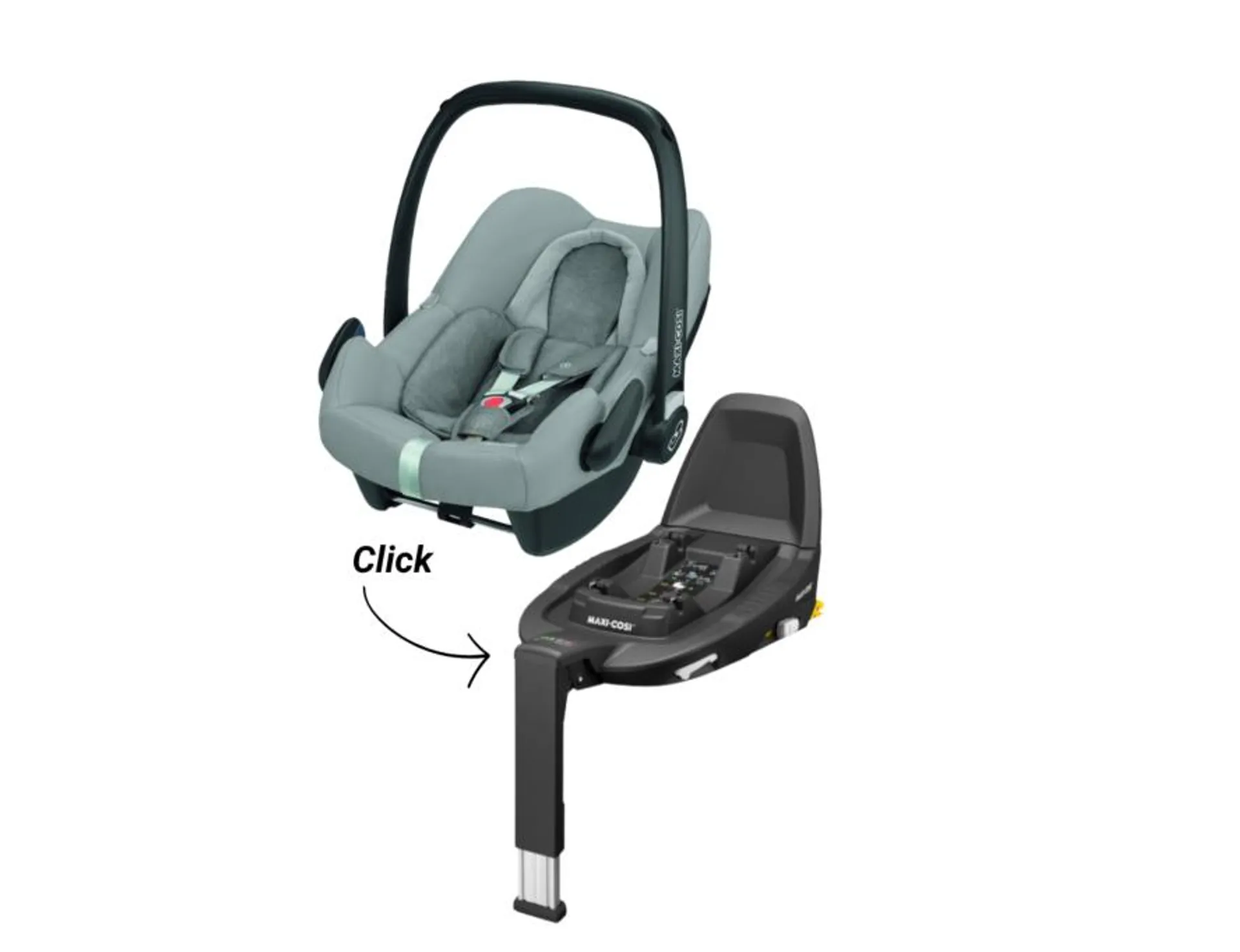 Set | Autostoel Maxi-Cosi Rock Nomad Grey I-Size met Isofixbase FamilyFix3