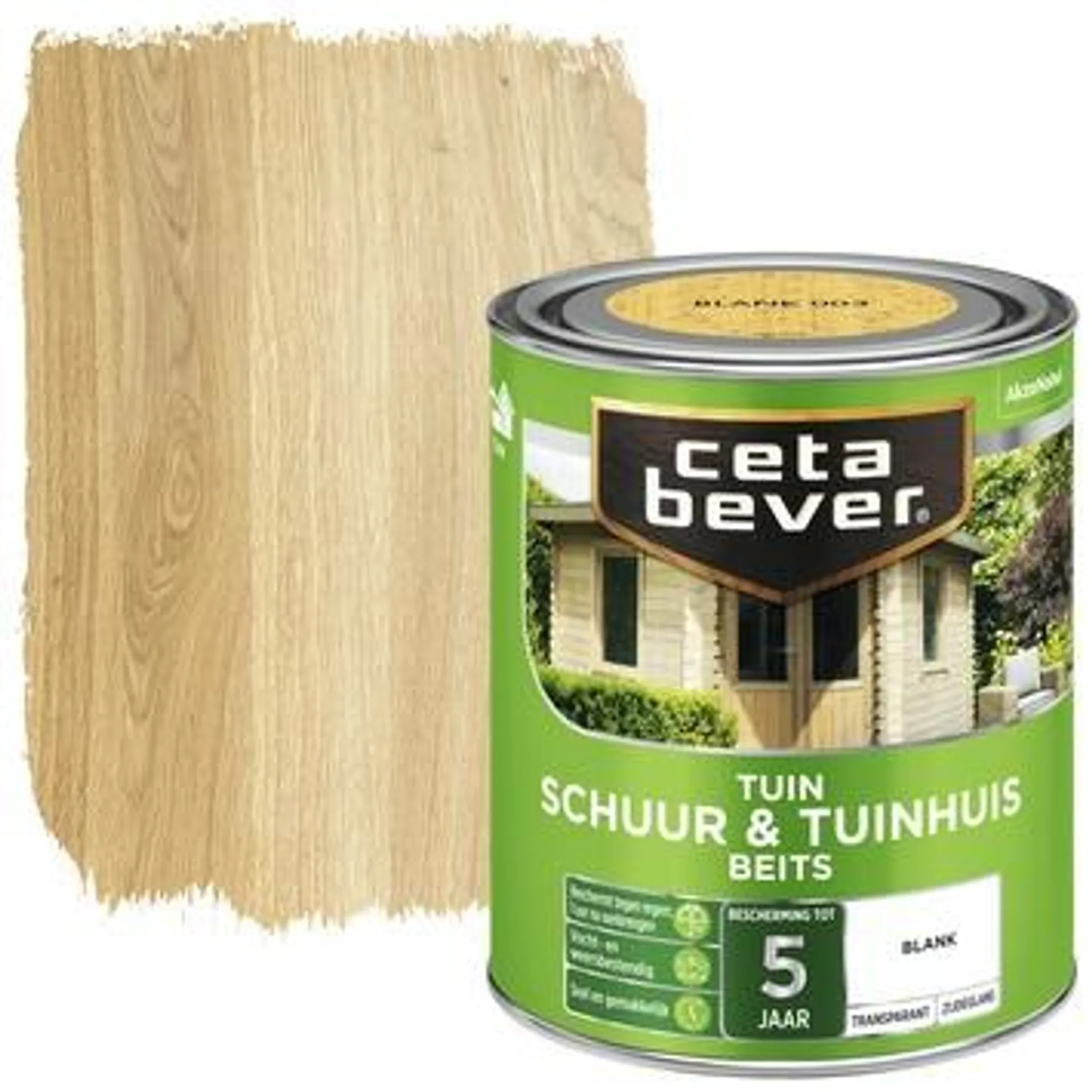 Cetabever tuinbeits schuur & tuinhuis transparant blank zijdeglans 750 ml