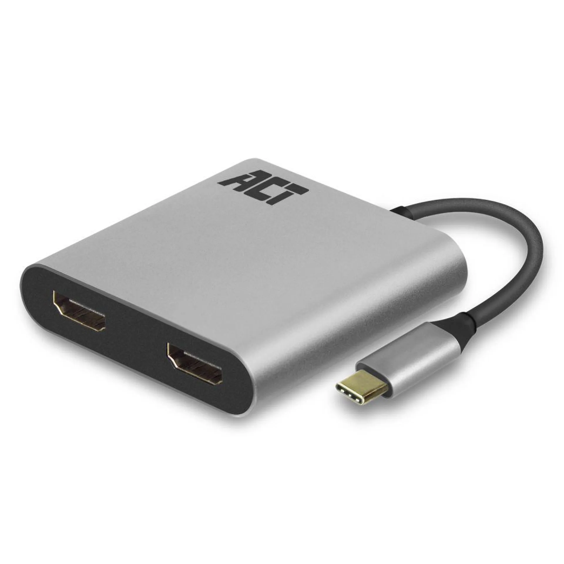 ACT USB-C naar 2X HDMI, MST, 1x 1080P, 1x 4K