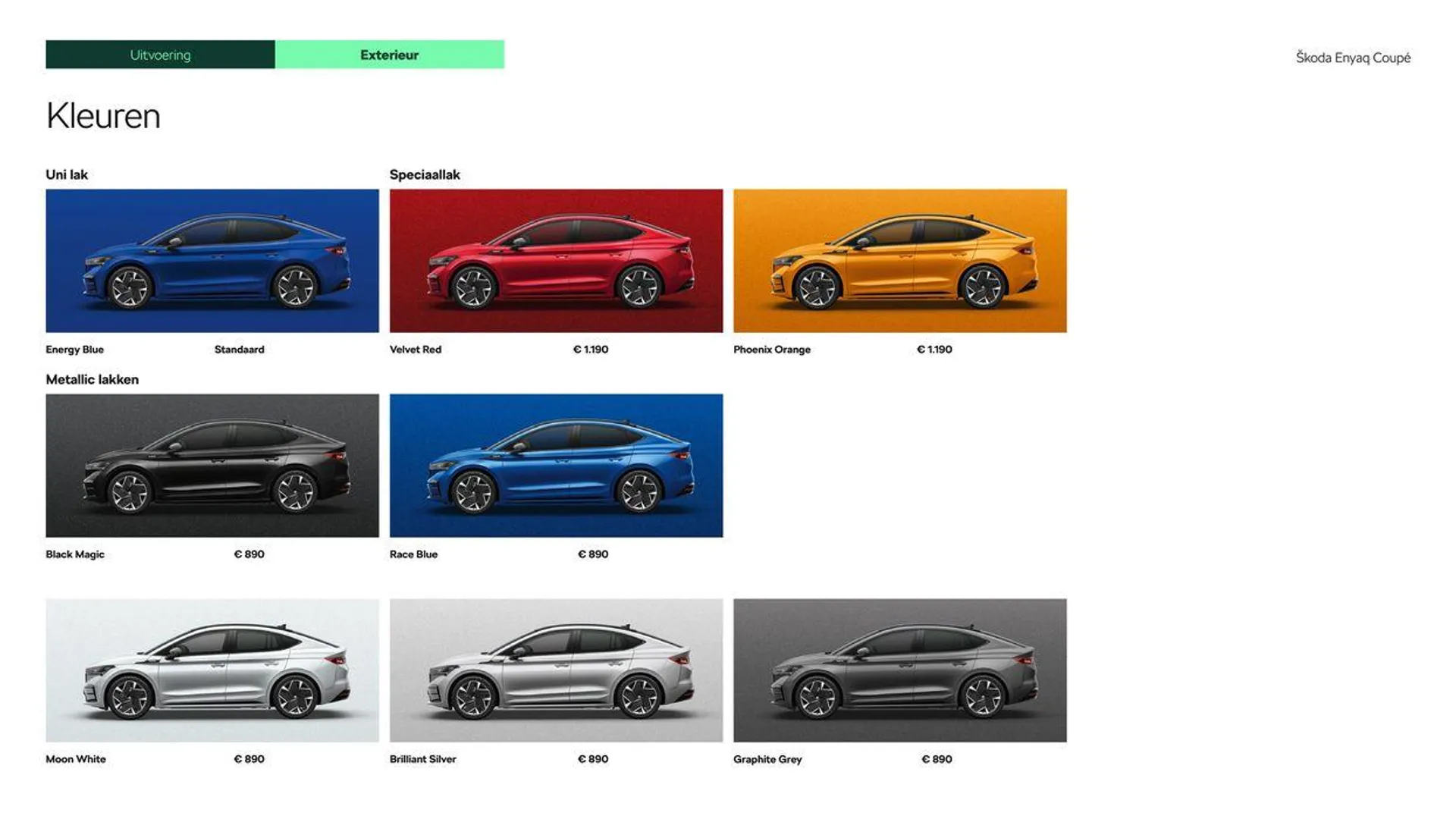 Škoda Enyaq Coupé prijslijst per 1 juni 2024 van 20 juni tot 20 juni 2025 - Folder pagina 8