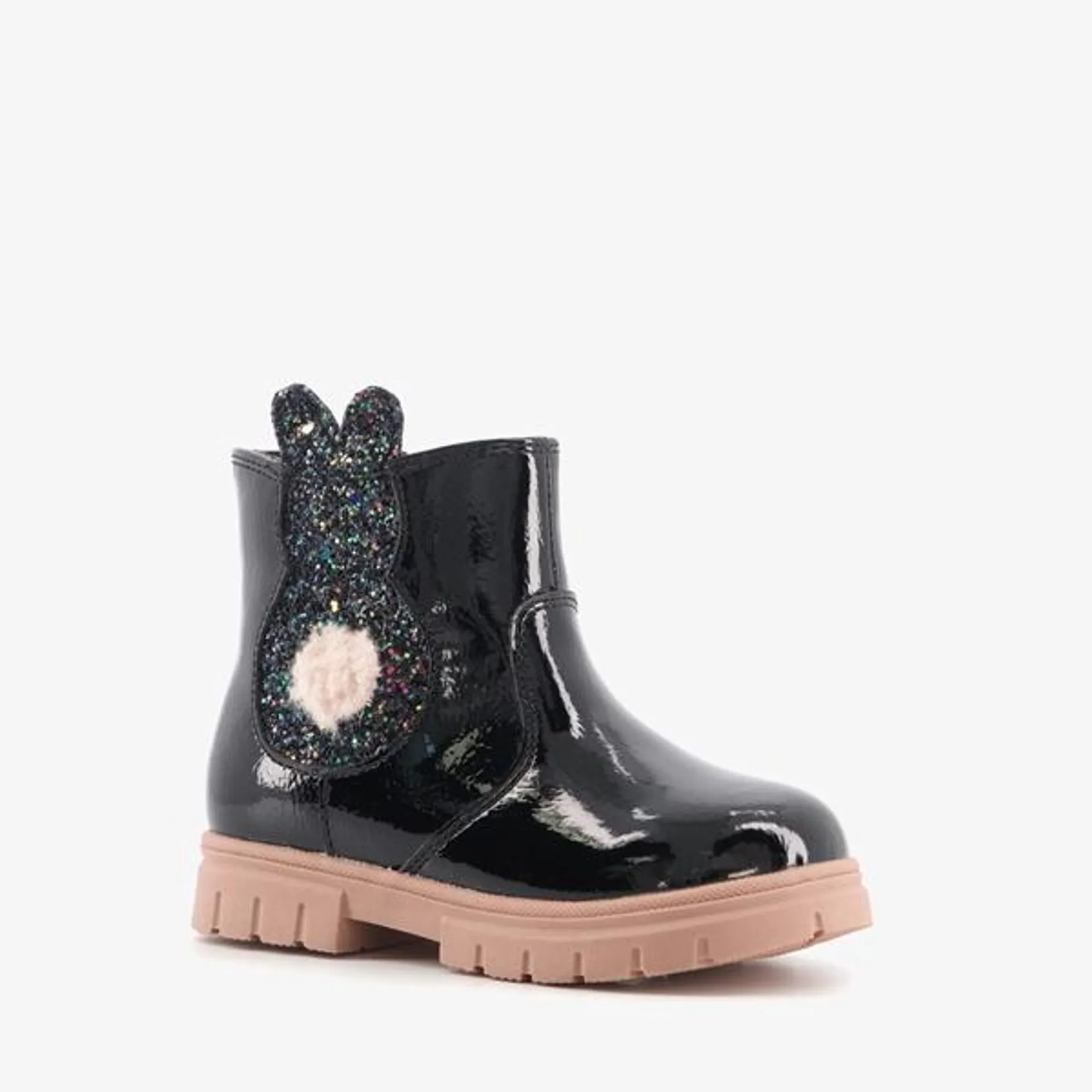 Blue Box meisjes chelsea boots met glitter konijn