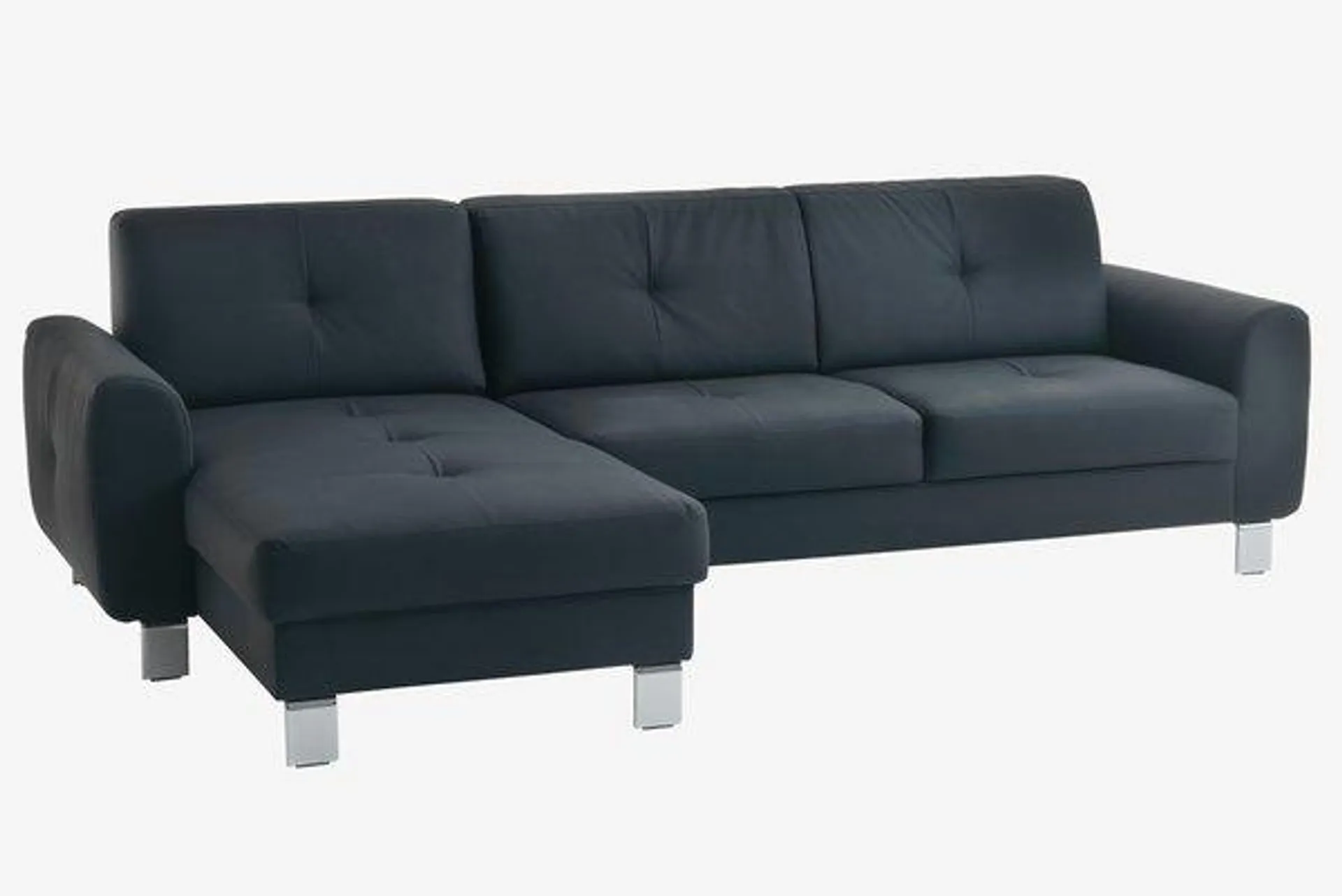 3-zitsbank DAMHALE chaise longue zwart