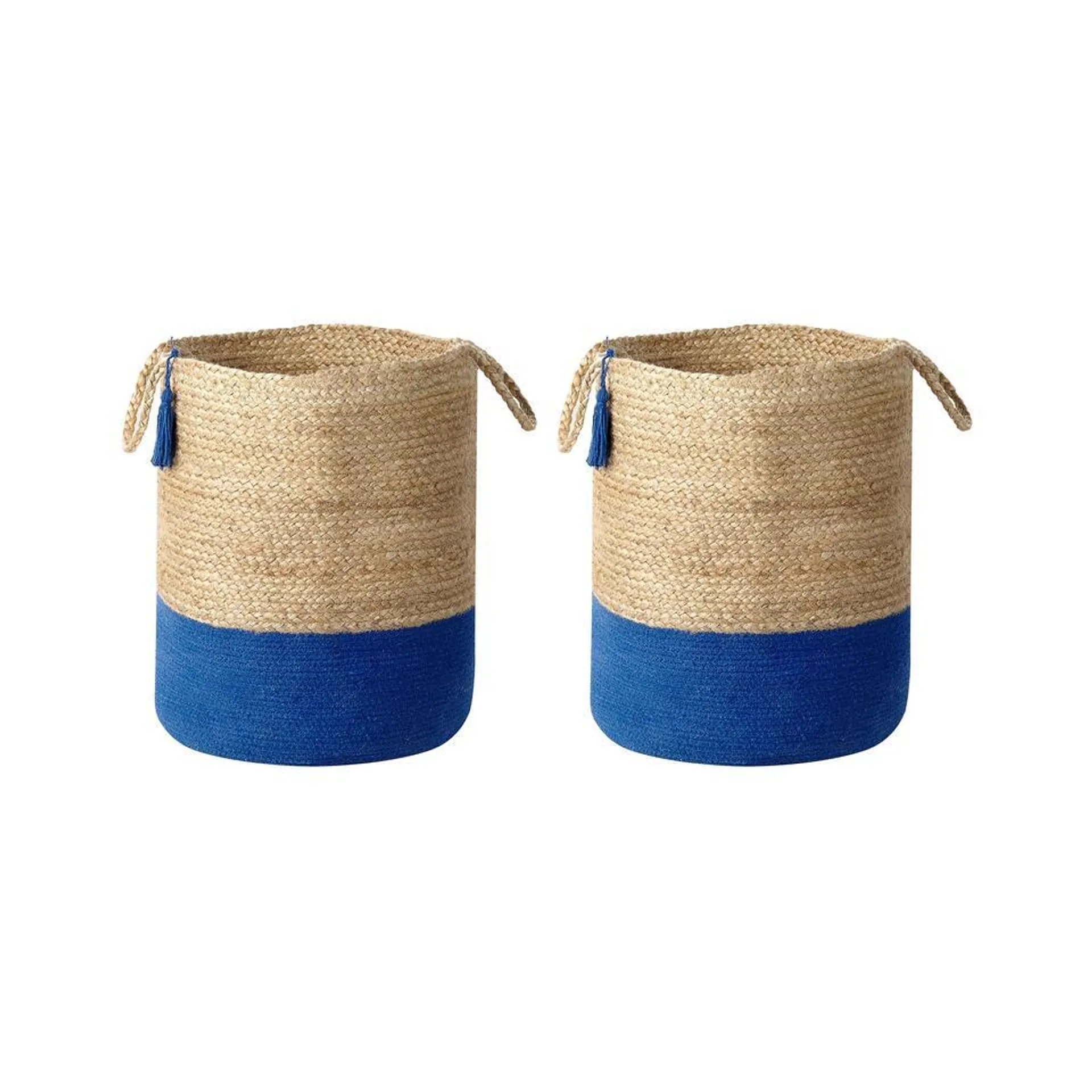 GAJAR - Manden set van 2 - Beige/Blauw - Jute