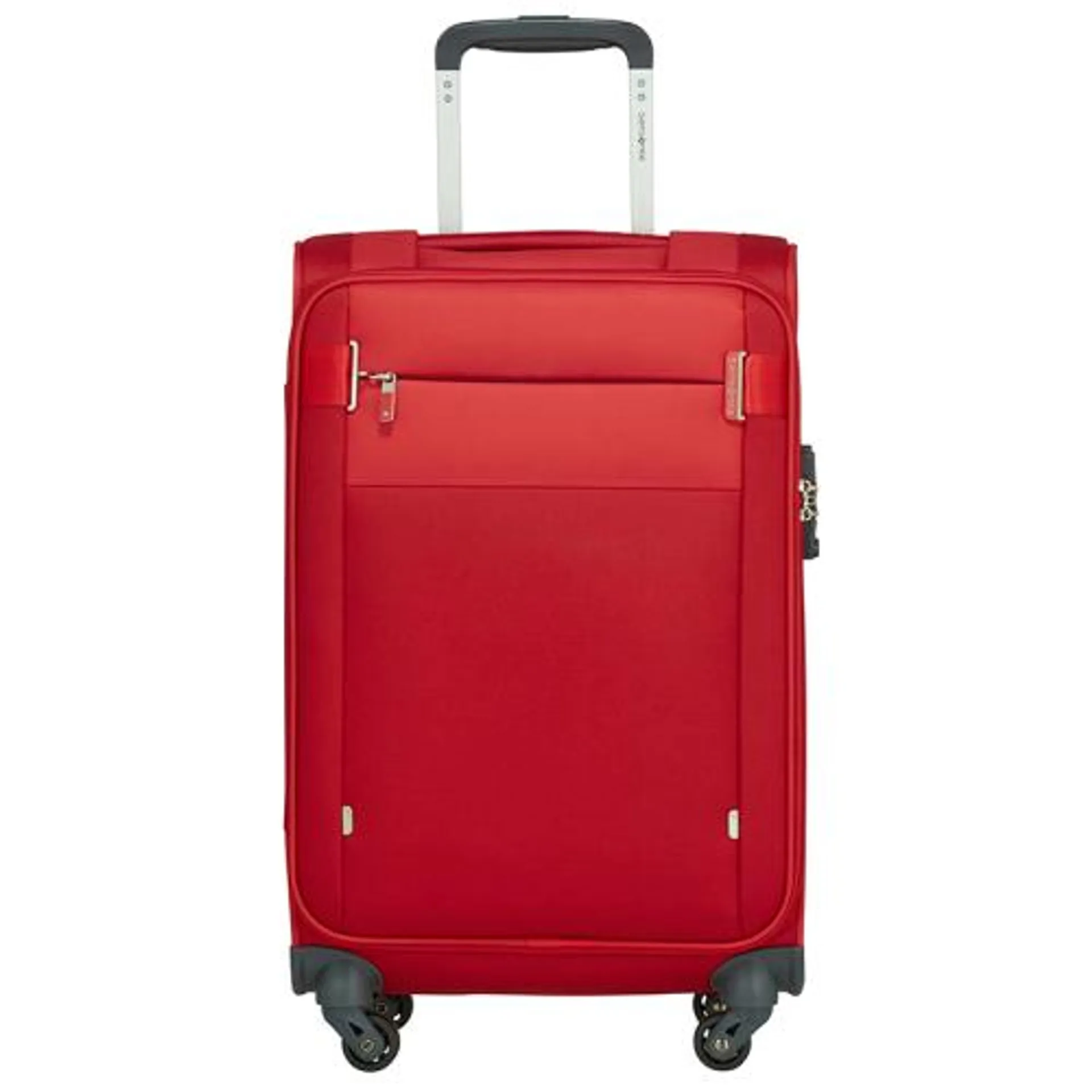 Zachte Handbagage Koffer / Trolley / Reiskoffer 55x35x20 cm Citybeat Rood