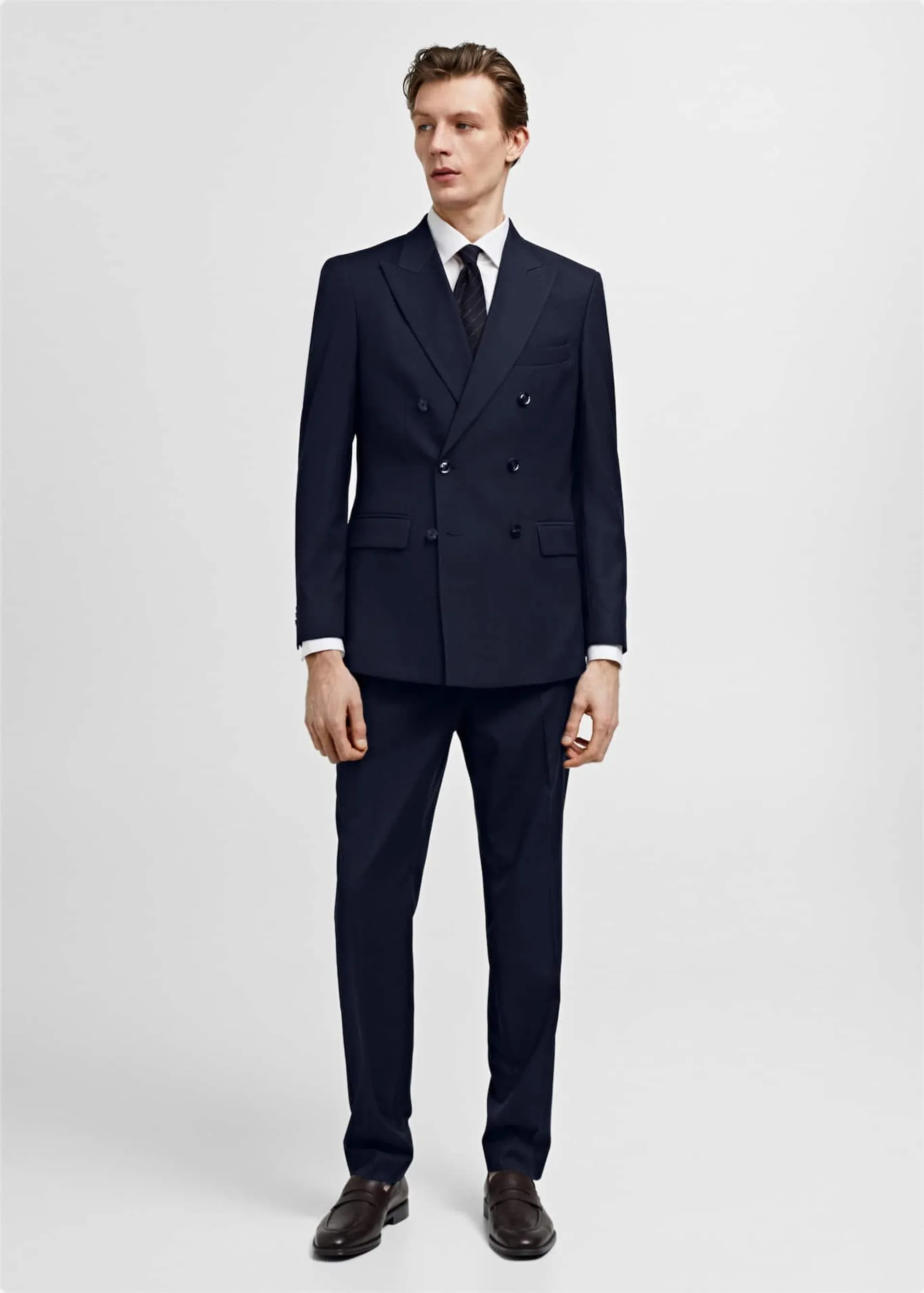 Gekruist slim fit colbert