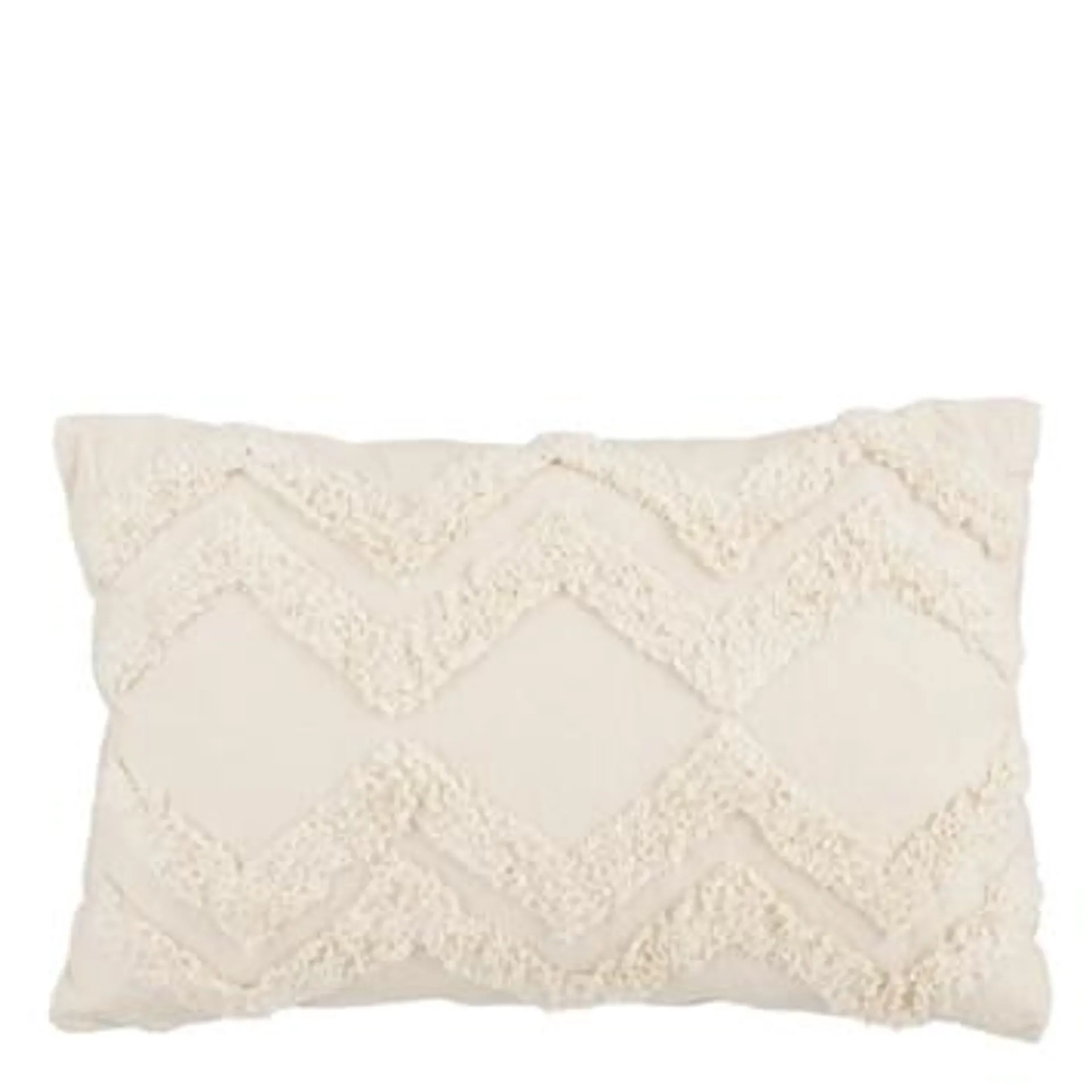 Sierkussen Zigzag - L55 x B35 x H10 cm - Off white