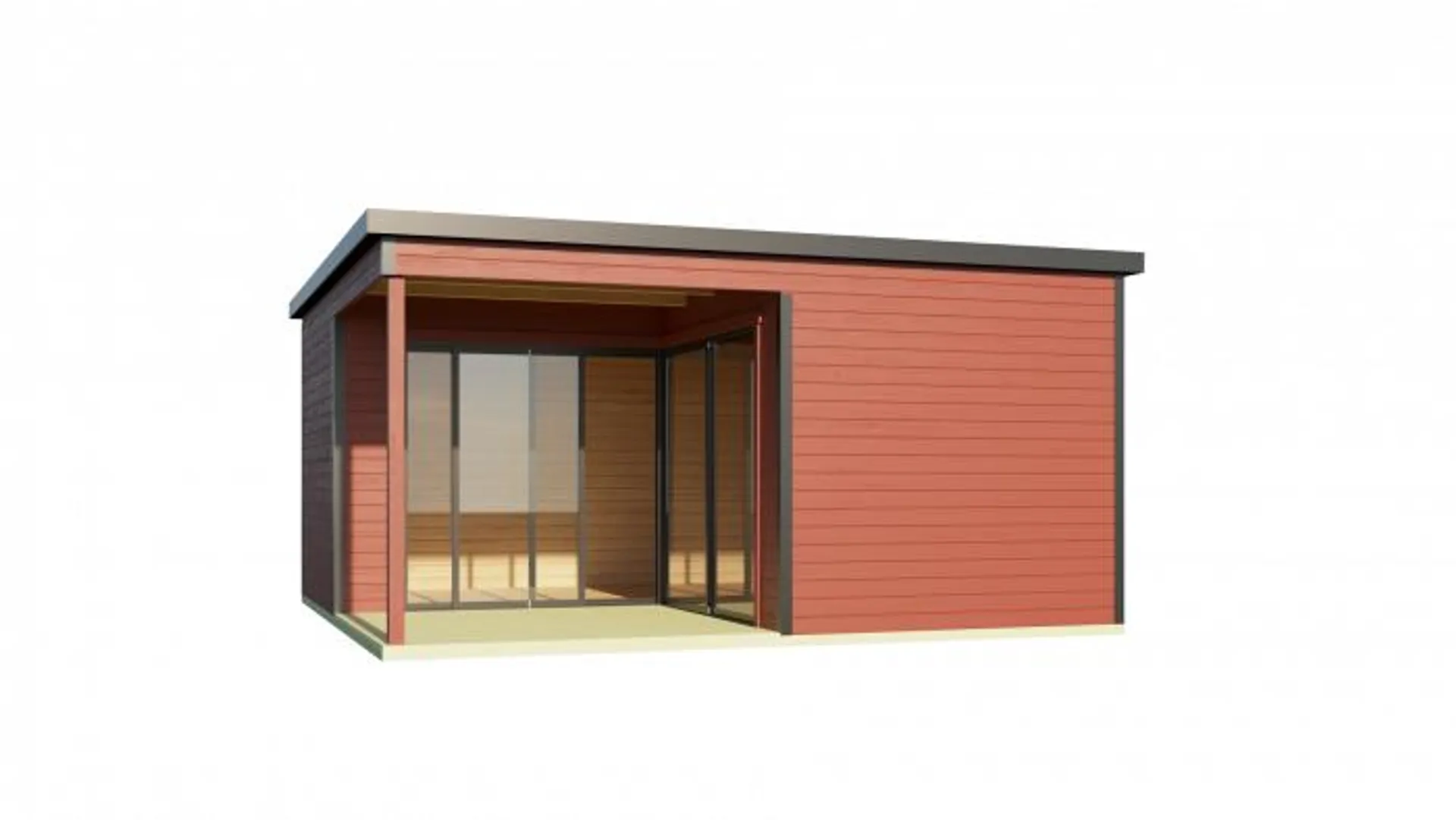 Lasita Maja Tuinhuis Domeo 6 Loggia Swedenred/Anthracite