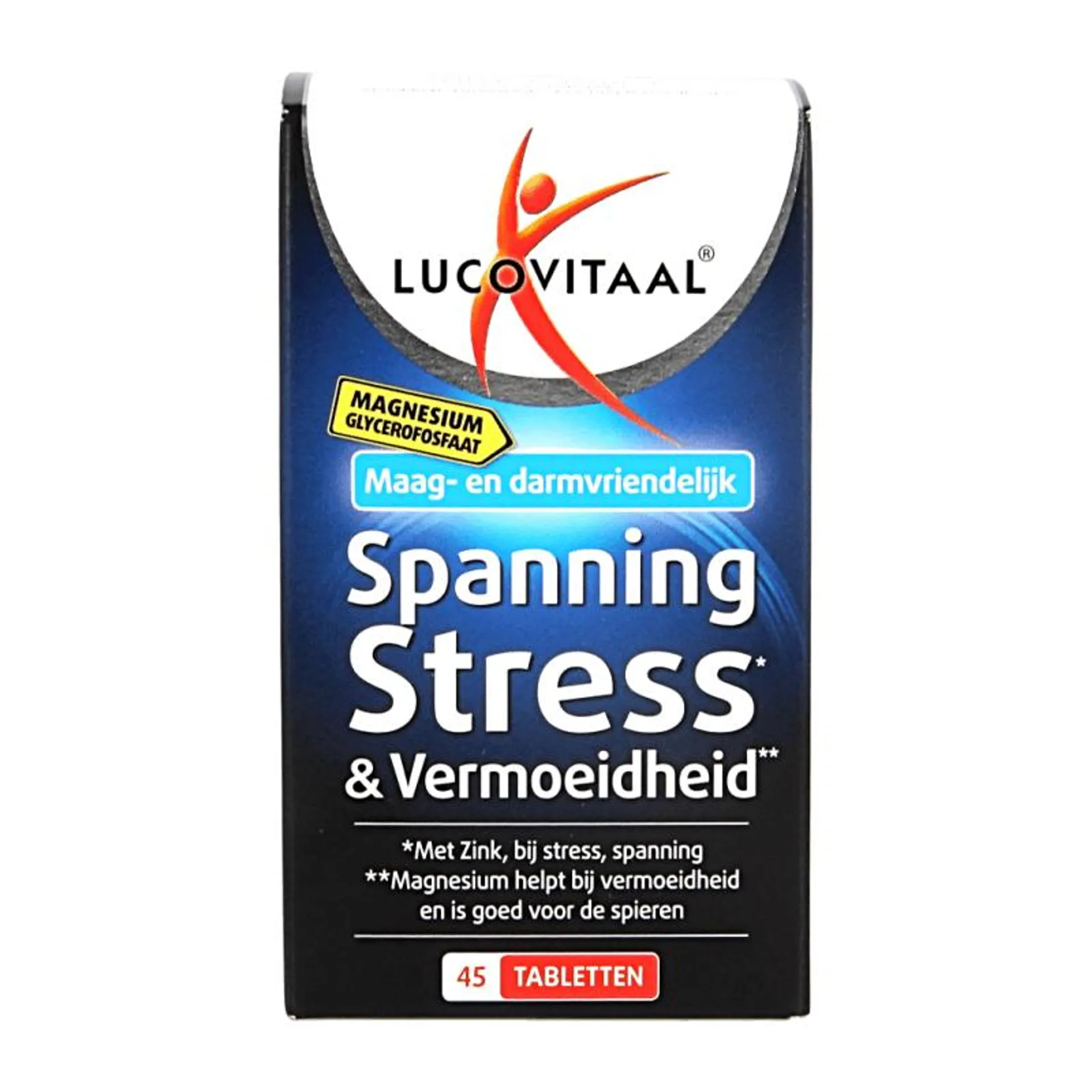 Lucovitaal Magnesium spanning stress & vermoeidheid 45 tabletten