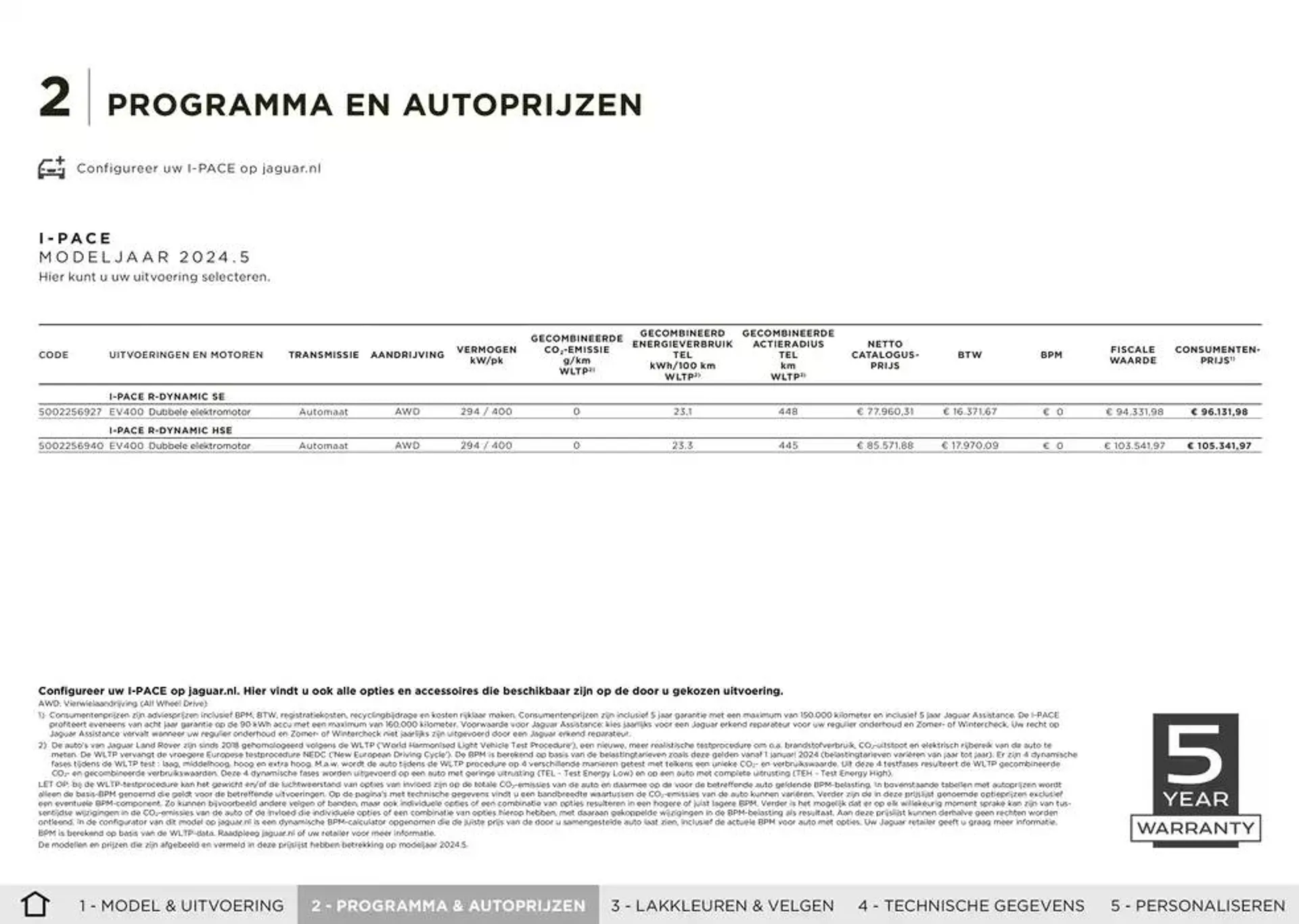 Jaguar I-PACE van 20 november tot 30 juni 2025 - Folder pagina 7