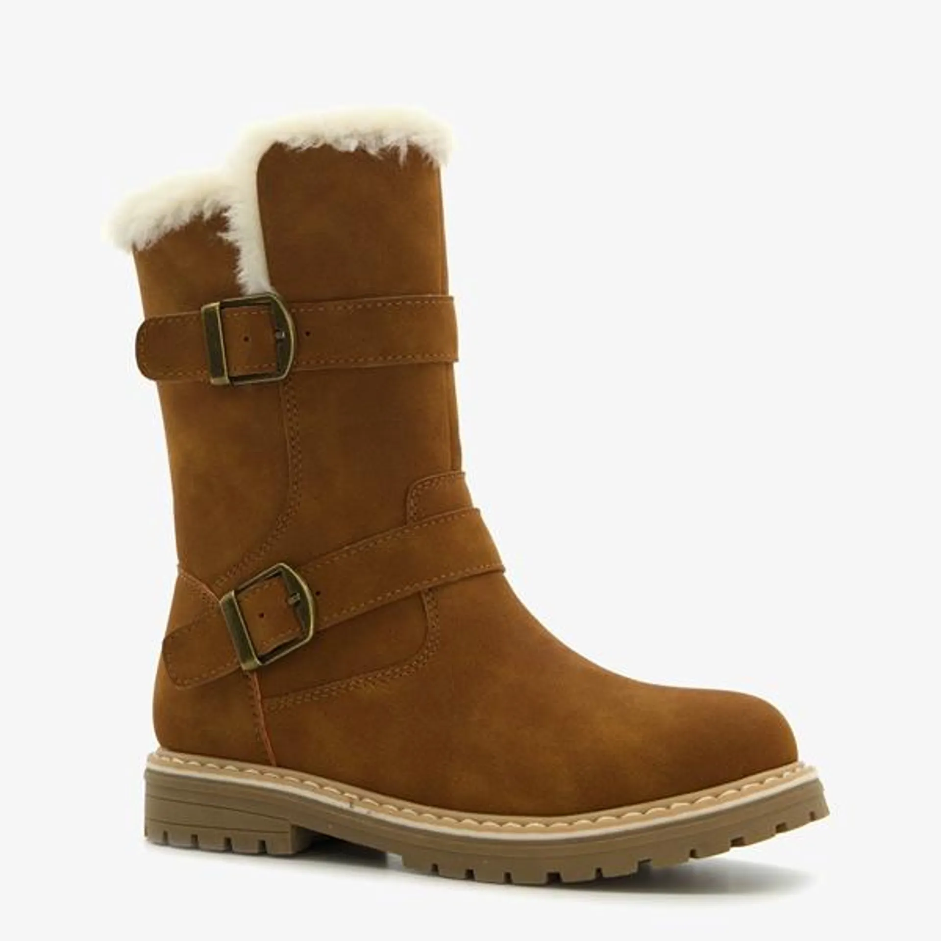 Blue Box gevoerde meisjes boots bruin cognac