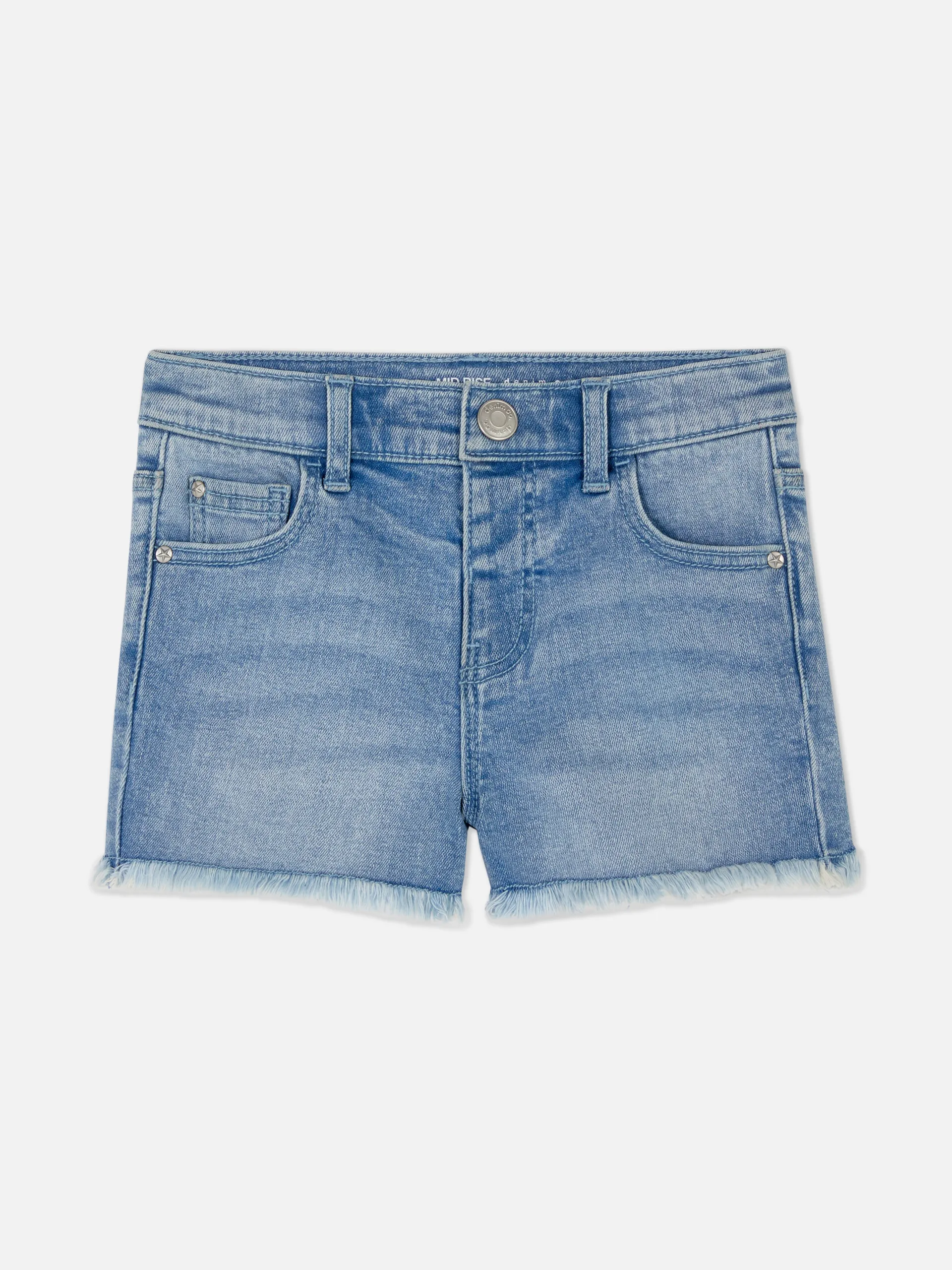 Short en jean effet vieilli