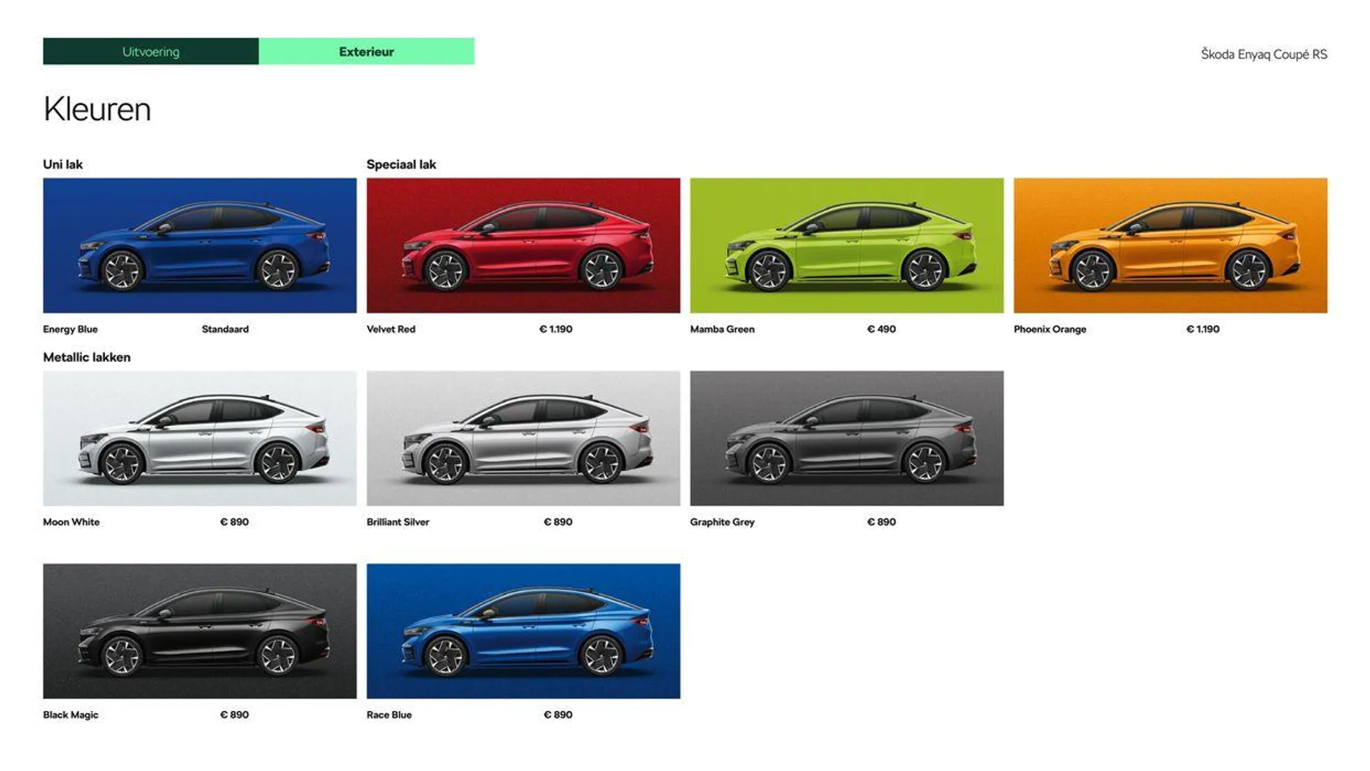 Škoda Enyaq Coupé RS prijslijst per 1 juni 2024 - 7