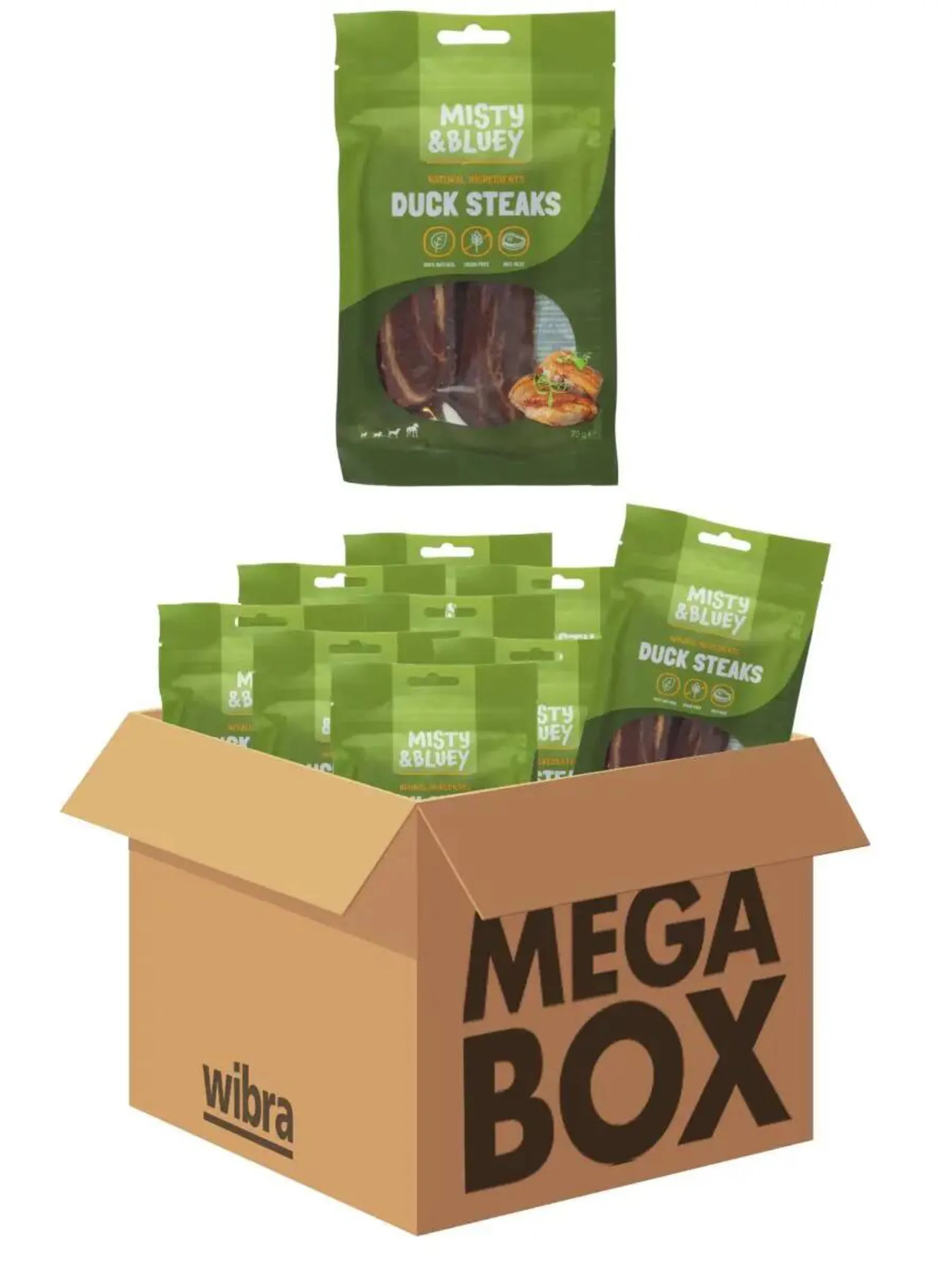 Misty & Bluey hondensnack eendfilet megabox 20 pakjes