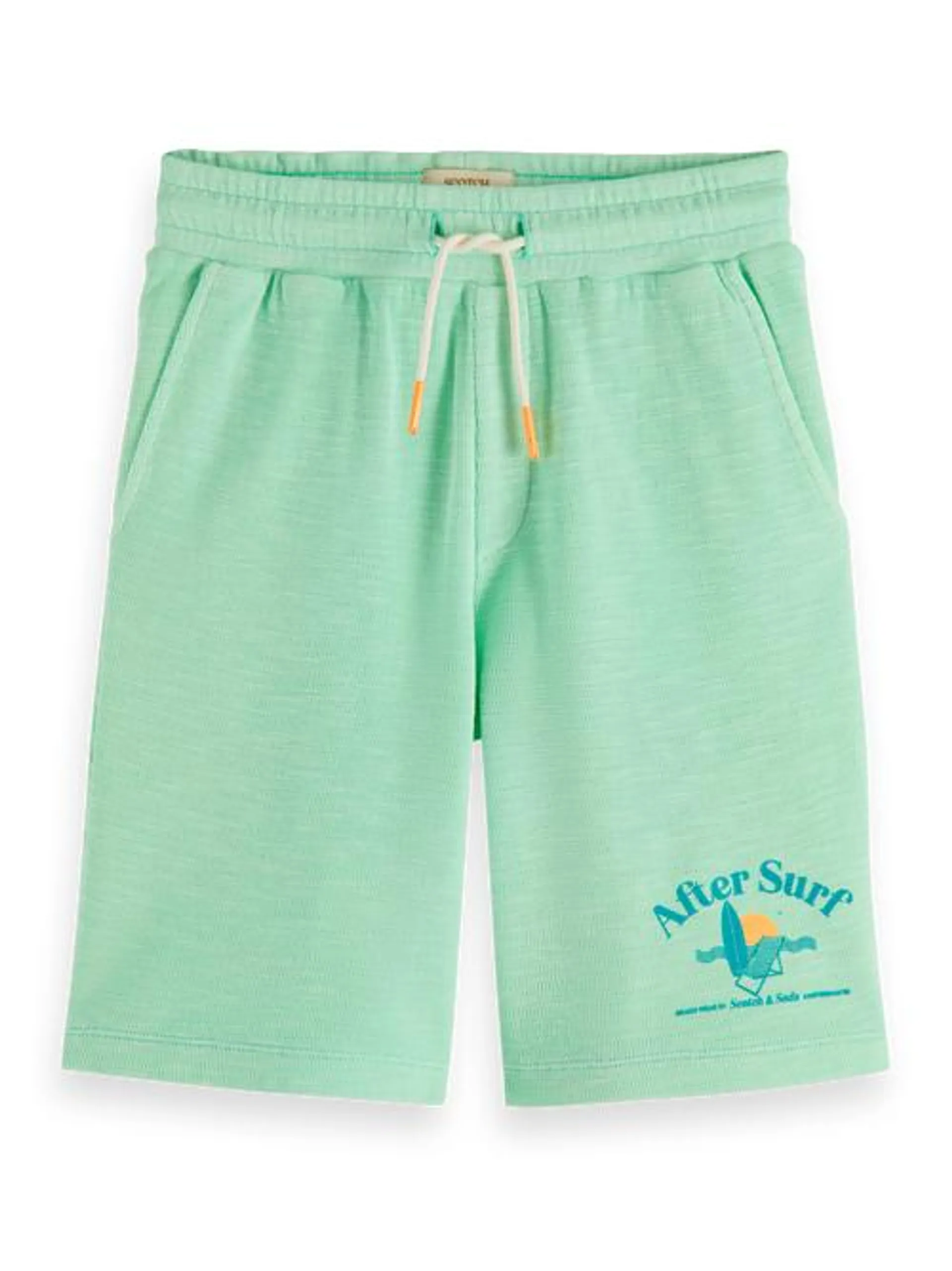 Mid-length - garment-dyed felpa sweatshorts