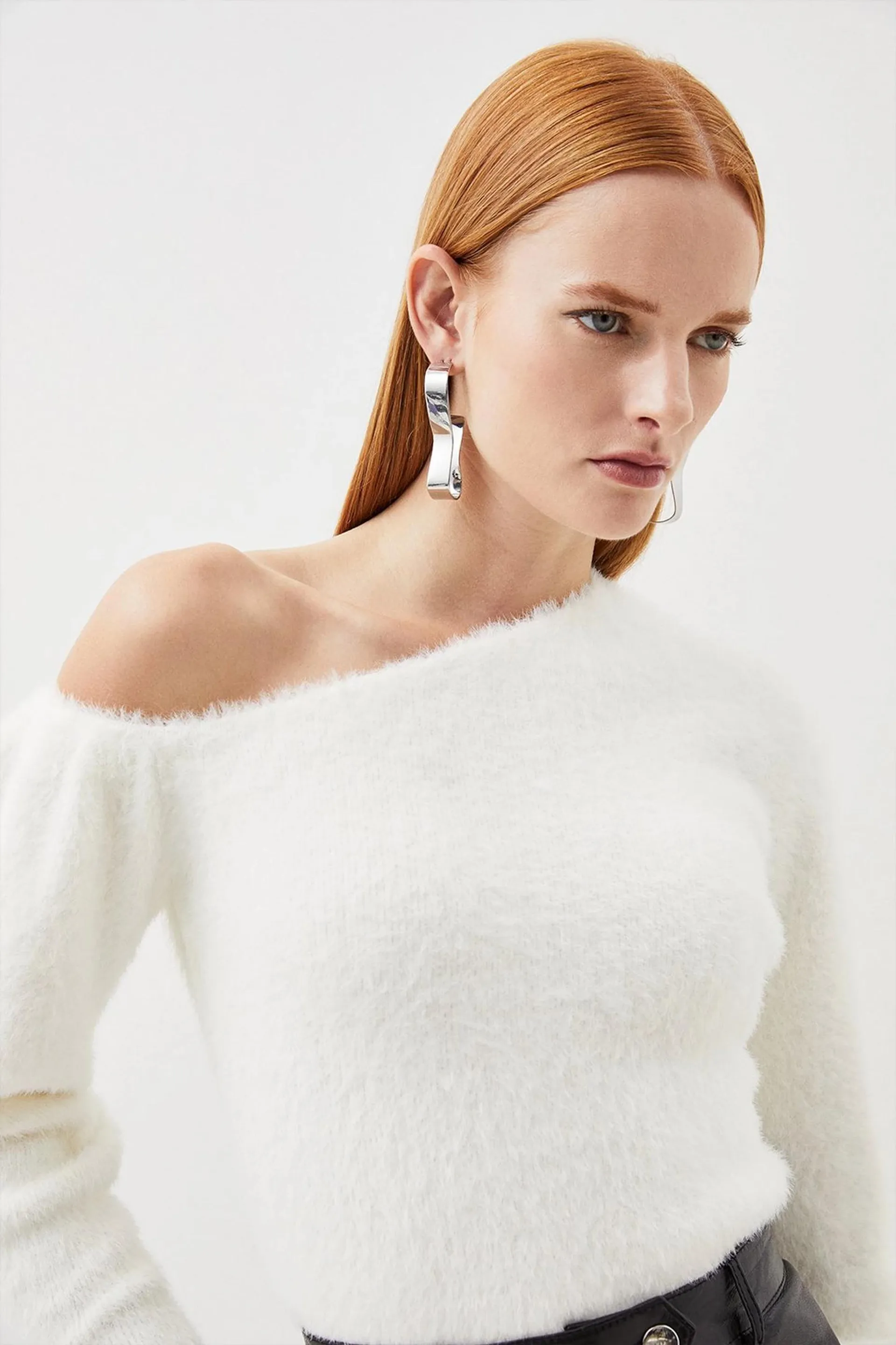 Eyelash Knit Drop Shoulder Jumper