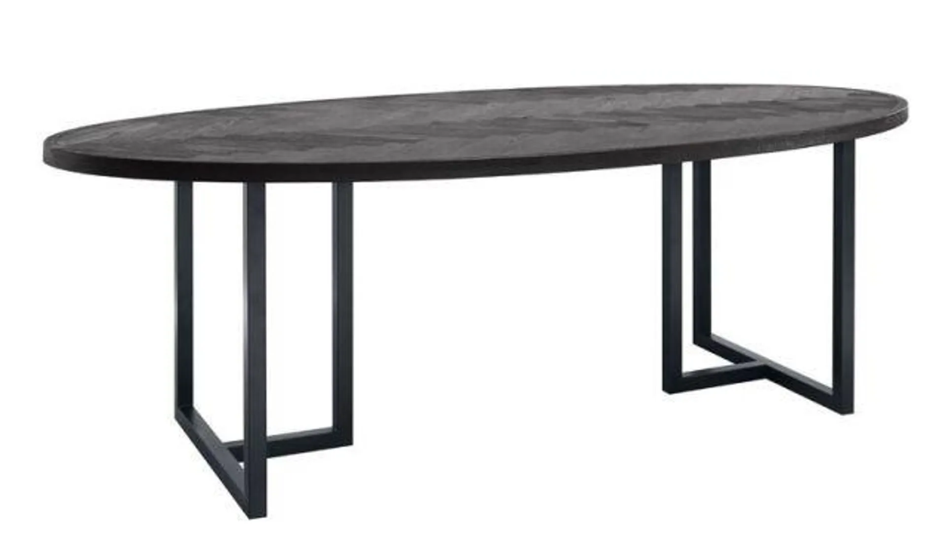 Ovale eettafel Veneta 230x110 eikenfineer zwart