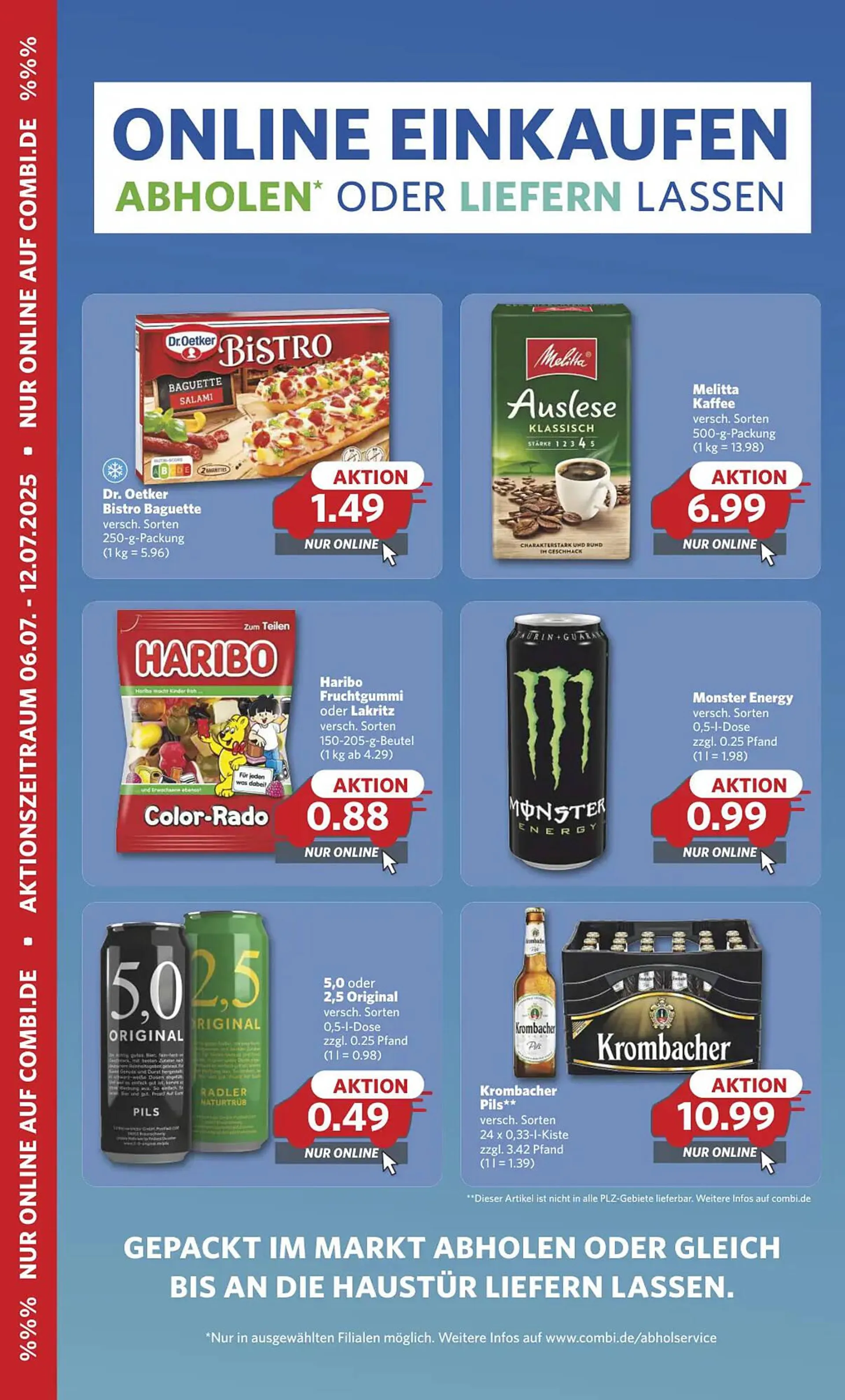 Combi Markt DE folder van 6 juli tot 12 juli 2025 - Folder pagina 1
