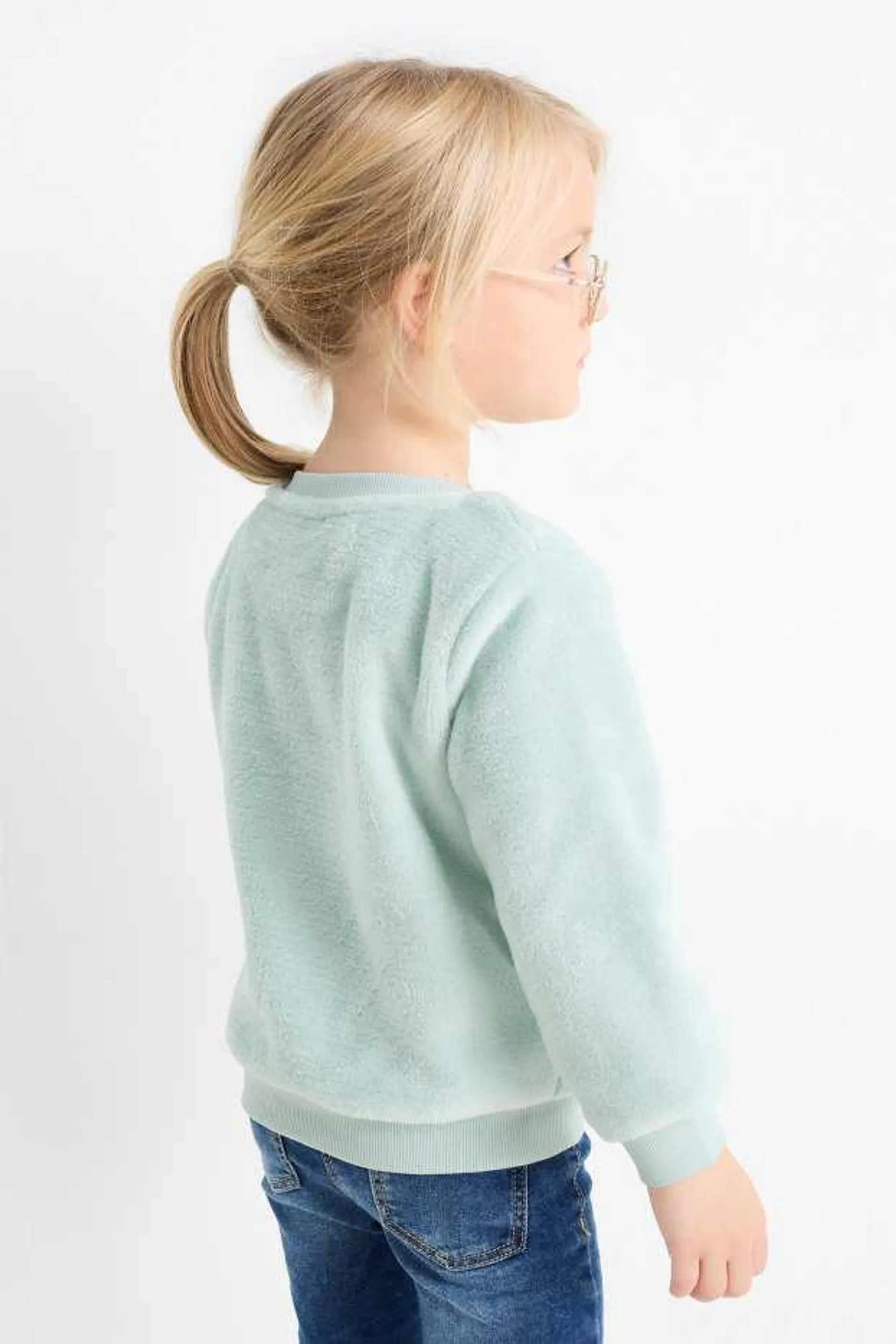 Eenhoorn - set - sweatshirt en tasje - 2-delig