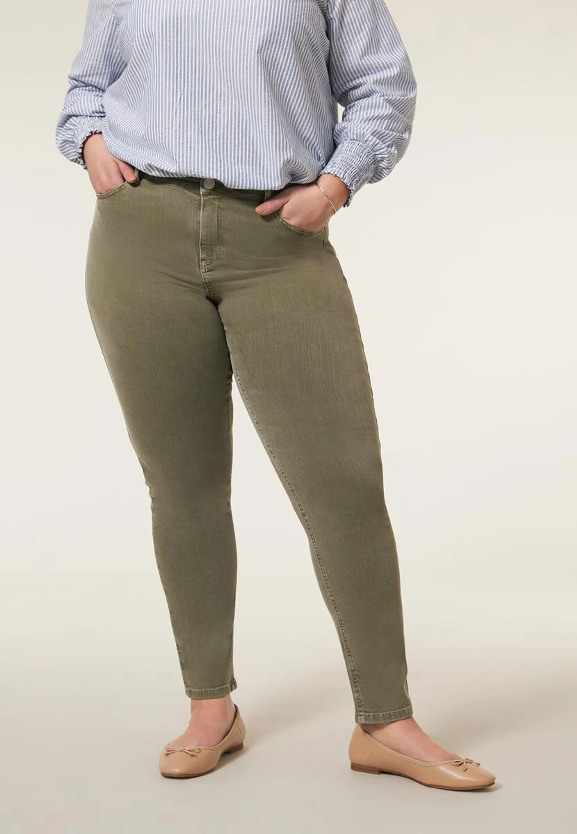 Jeans slim fit groen
