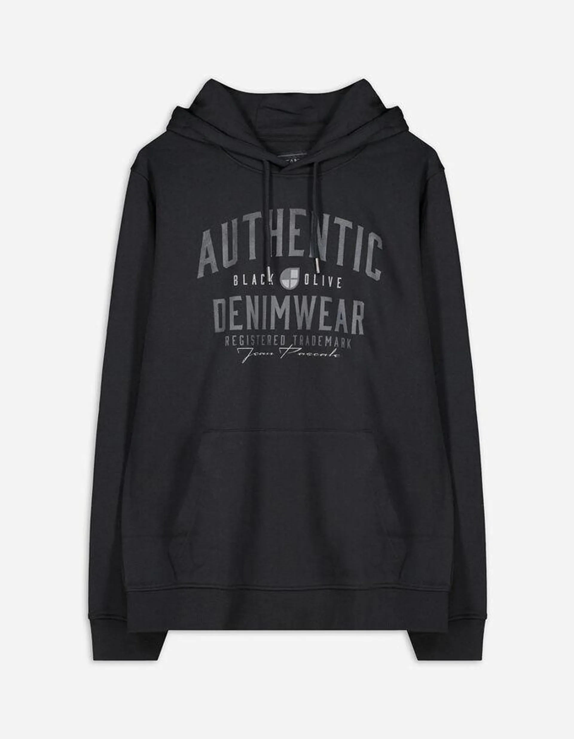 Hoodie - Tekstprint - zwart