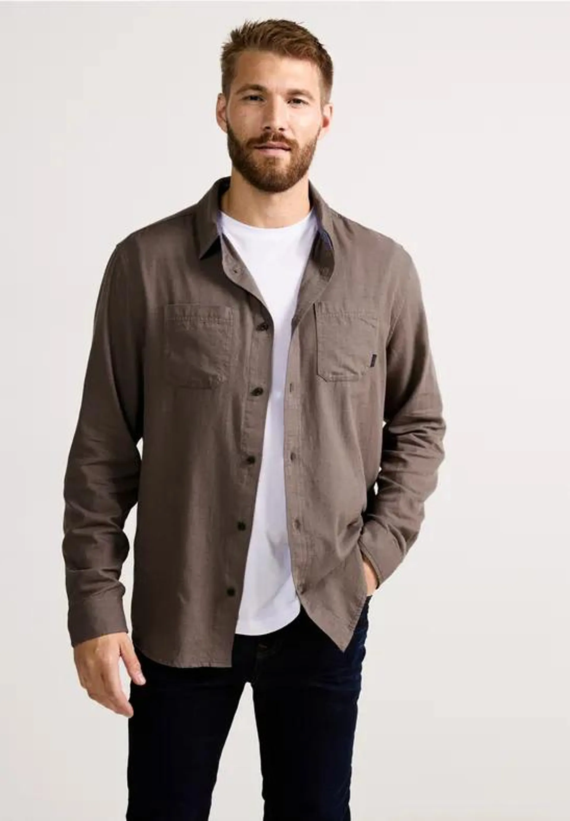 Overhemd in chambray-look