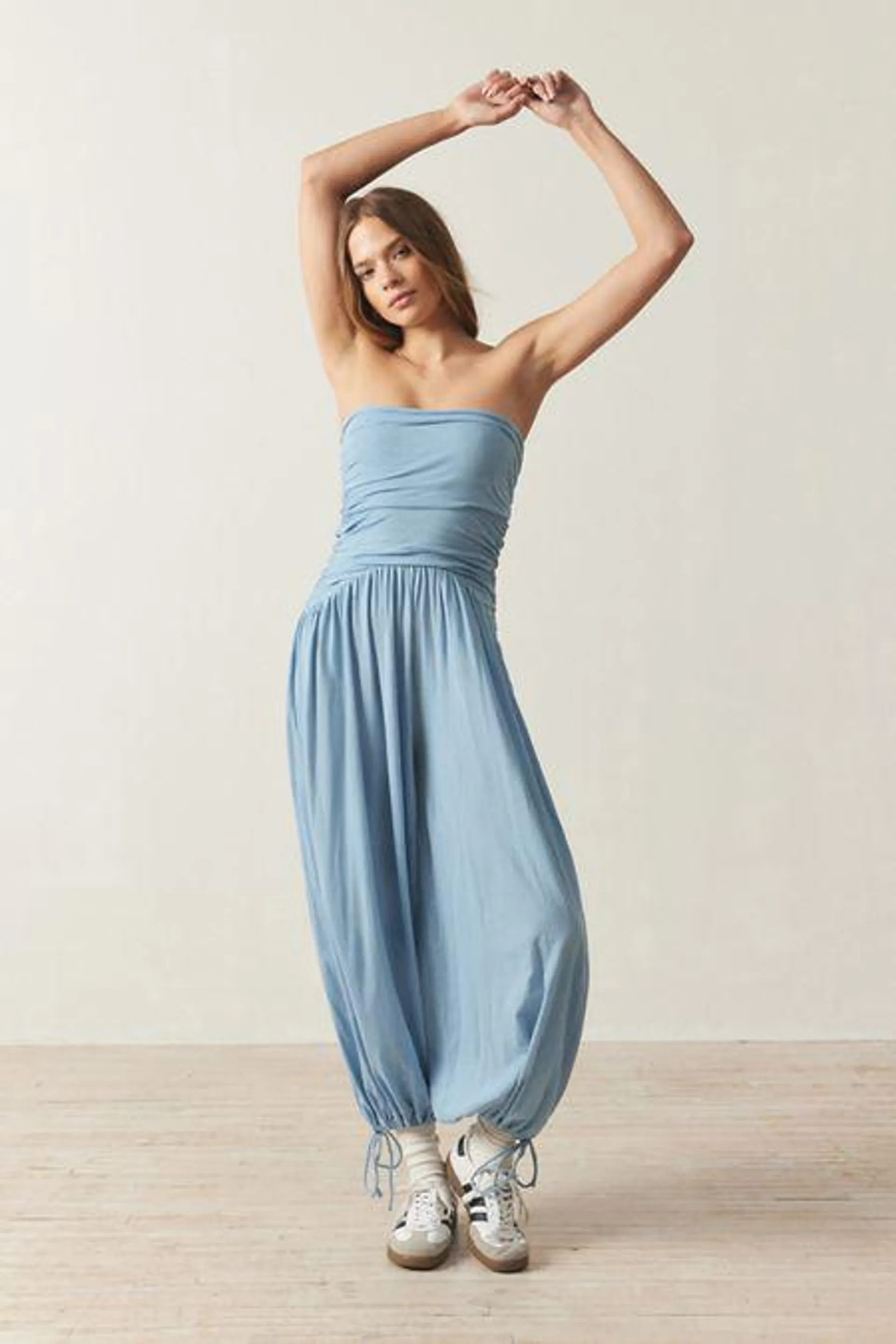 Out From Under Iris Ruched Strapless Jumpsuit