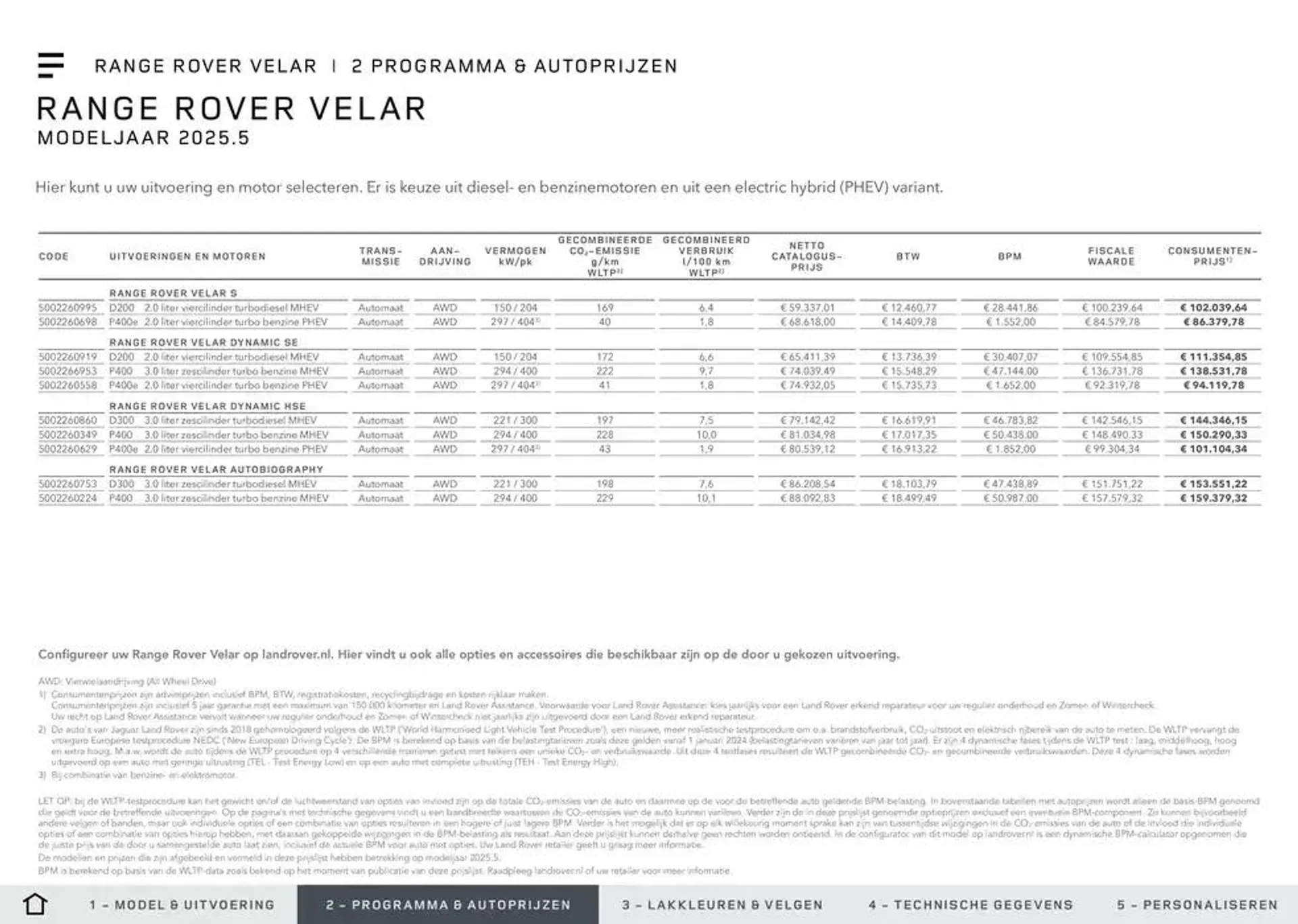 Range Rover Velar van 20 november tot 30 juni 2025 - Folder pagina 8