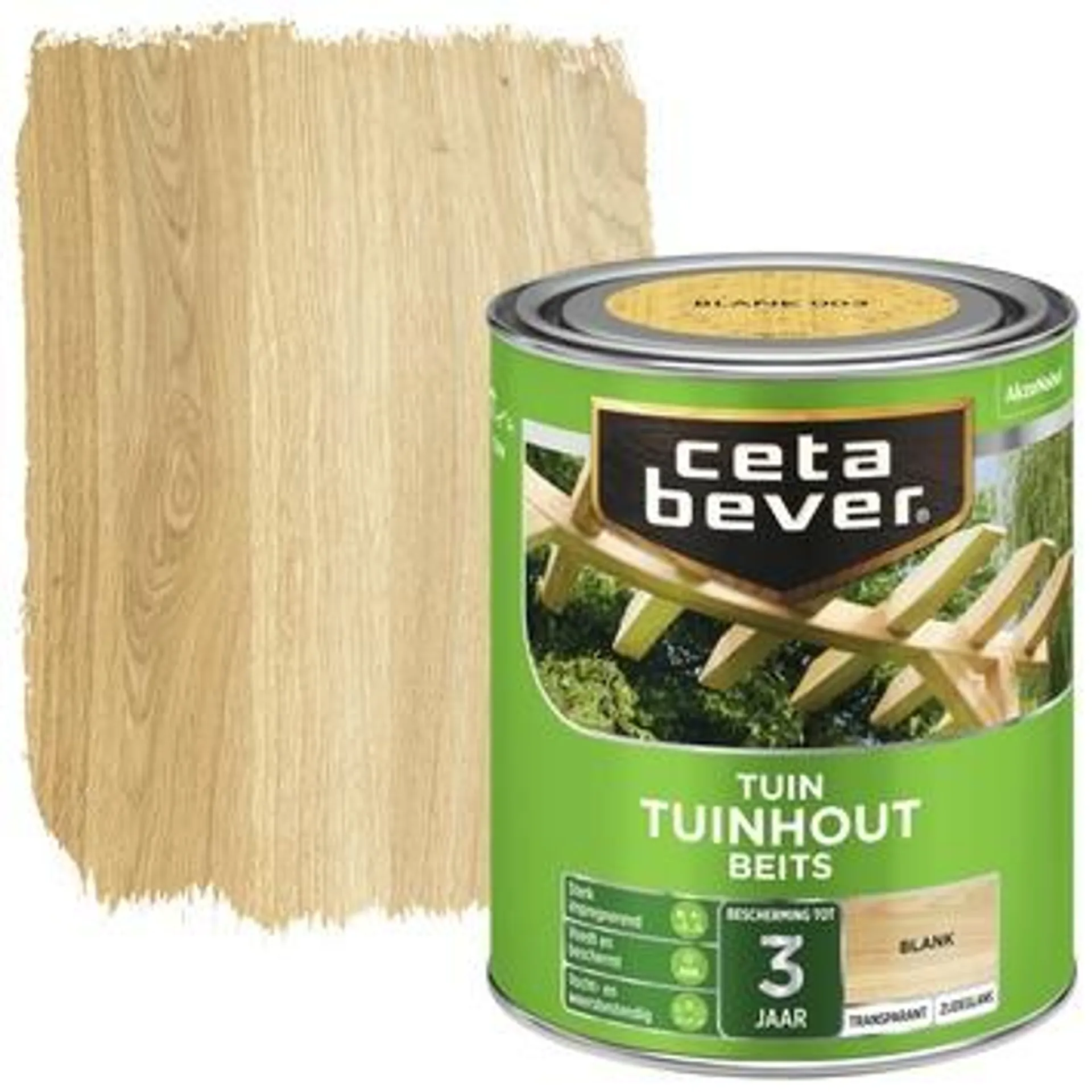 CetaBever Tuinhoutbeits transparant blank 750 ml