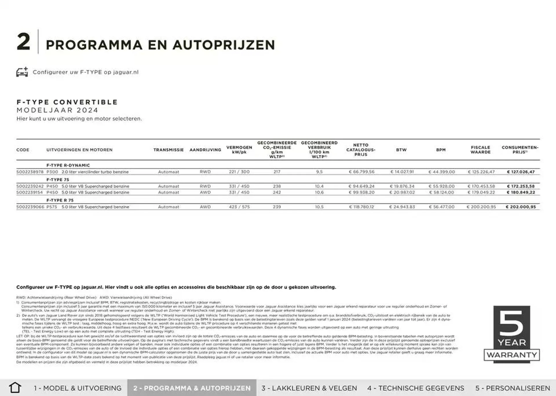 Jaguar F-TYPE  van 20 november tot 30 juni 2025 - Folder pagina 9