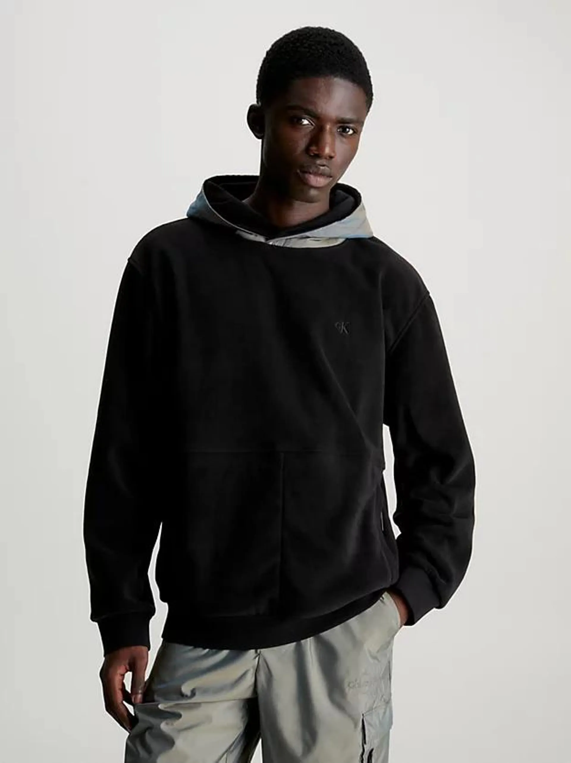 Relaxed polar fleece hoodie