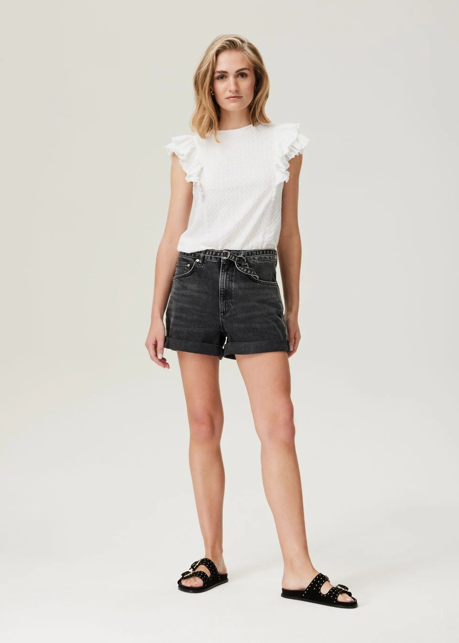 Belt Mom Shorts