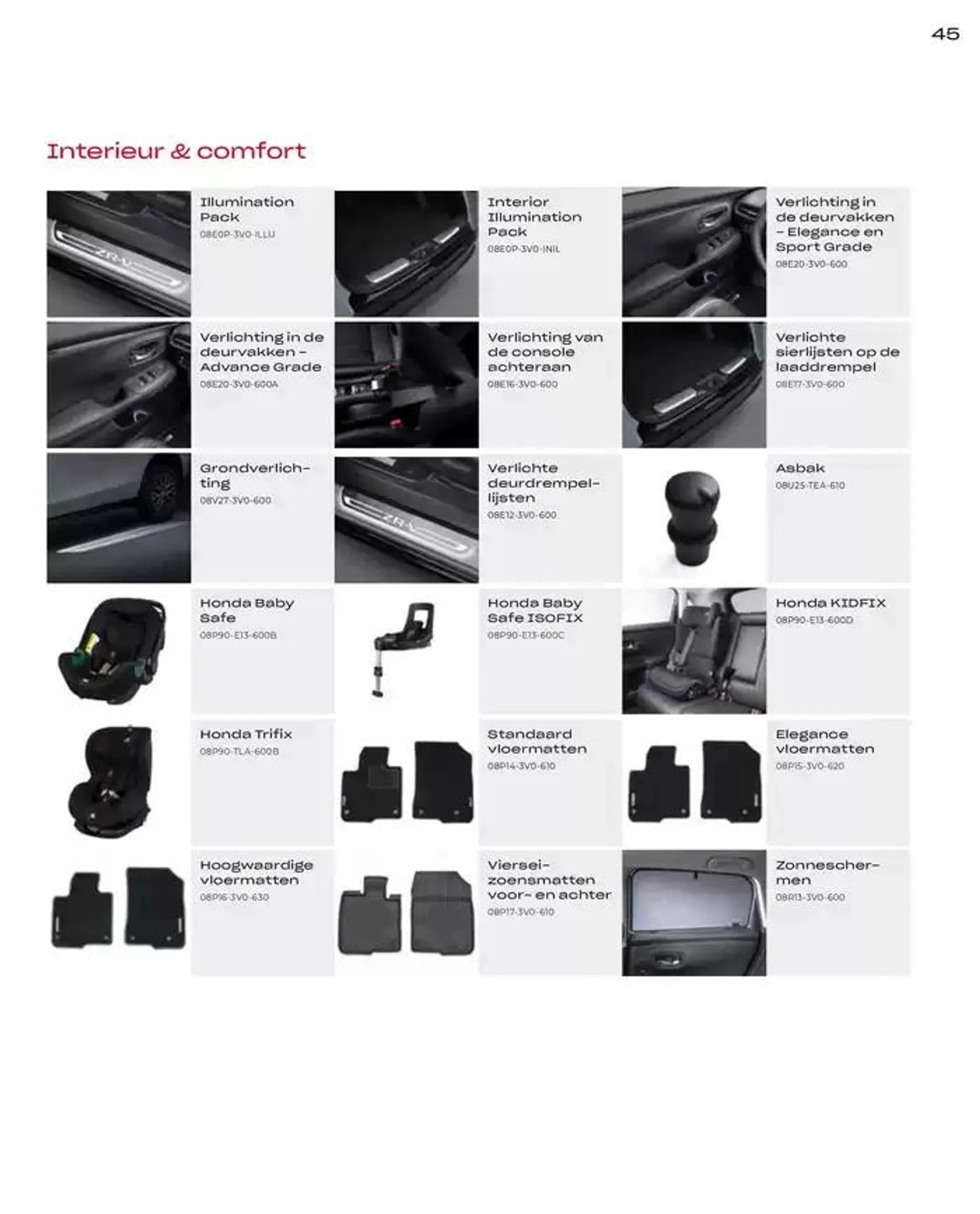 ZR-V Accessories van 19 november tot 30 juni 2025 - Folder pagina 45