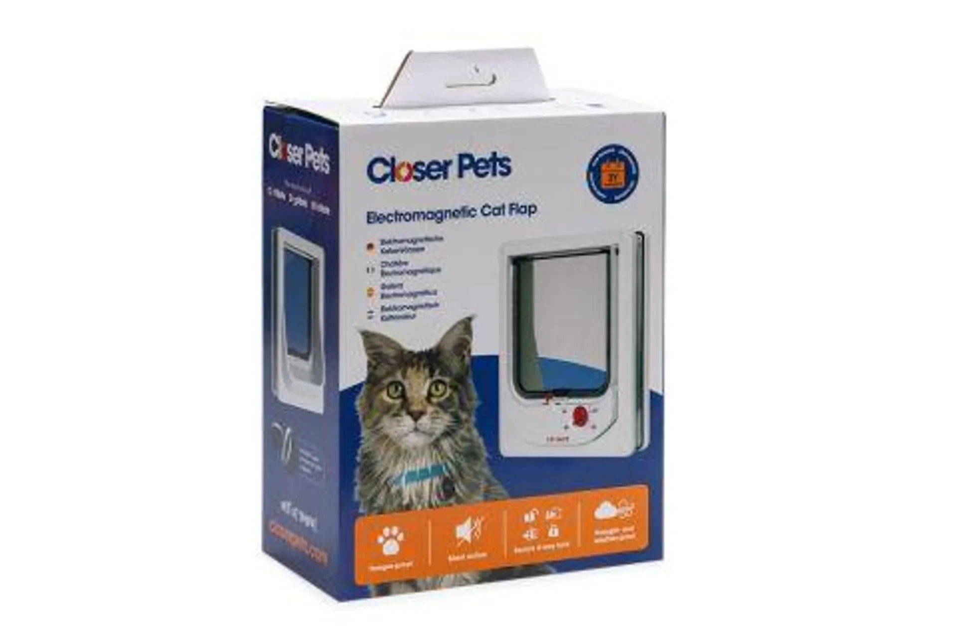 Closer Pets 254 Elektromagnetisch - Kattenluik - 24,5x19x10 cm - Wit