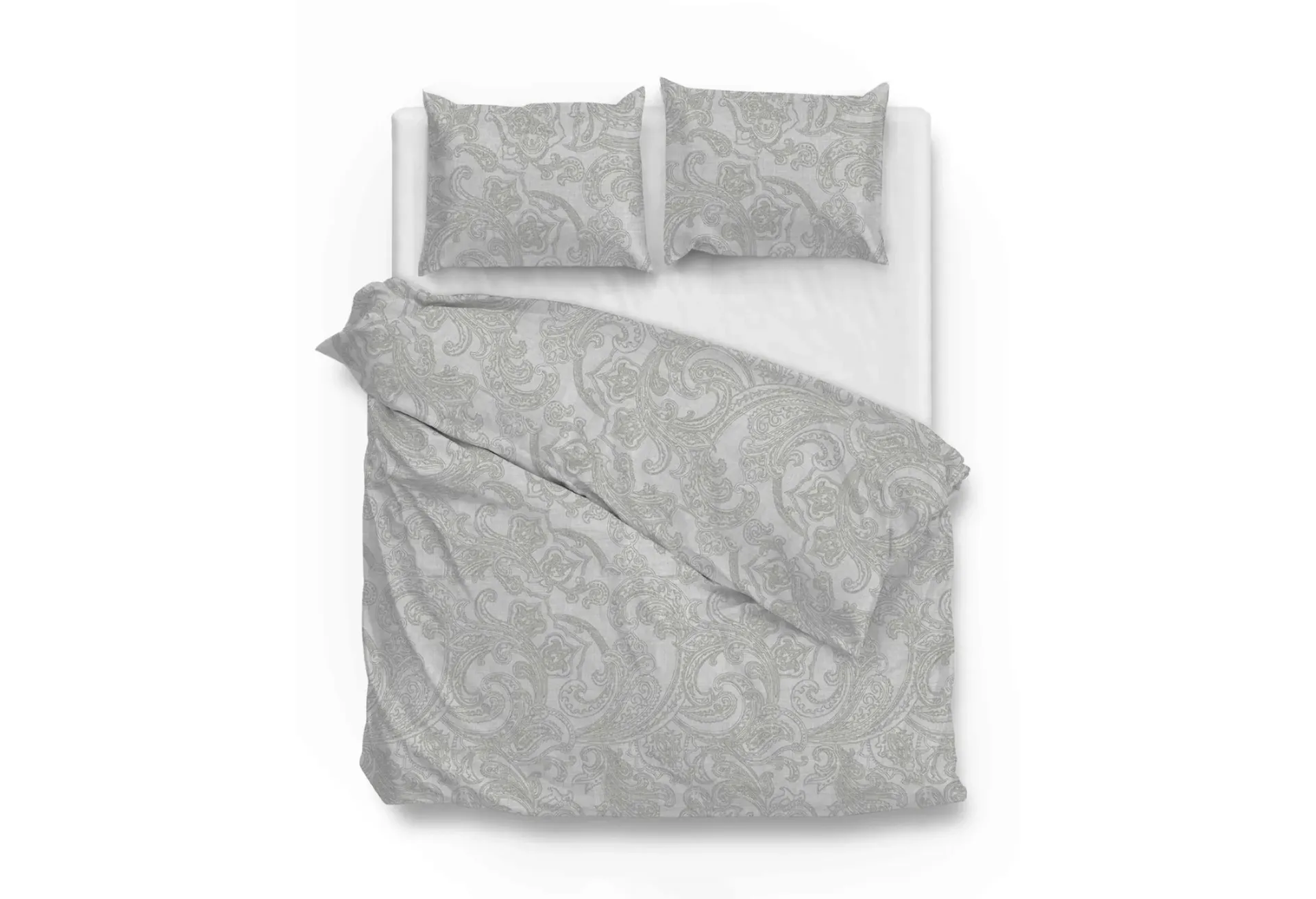 Zo!Home Paisley di Lino Dekbedovertrek Dove Grey