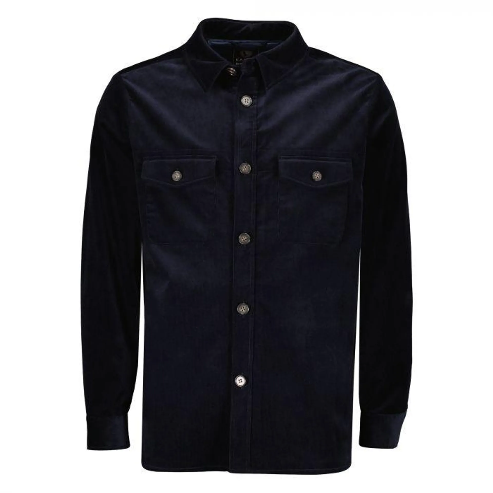 Ultrafine Corduroy Overshirt Donkerblauw