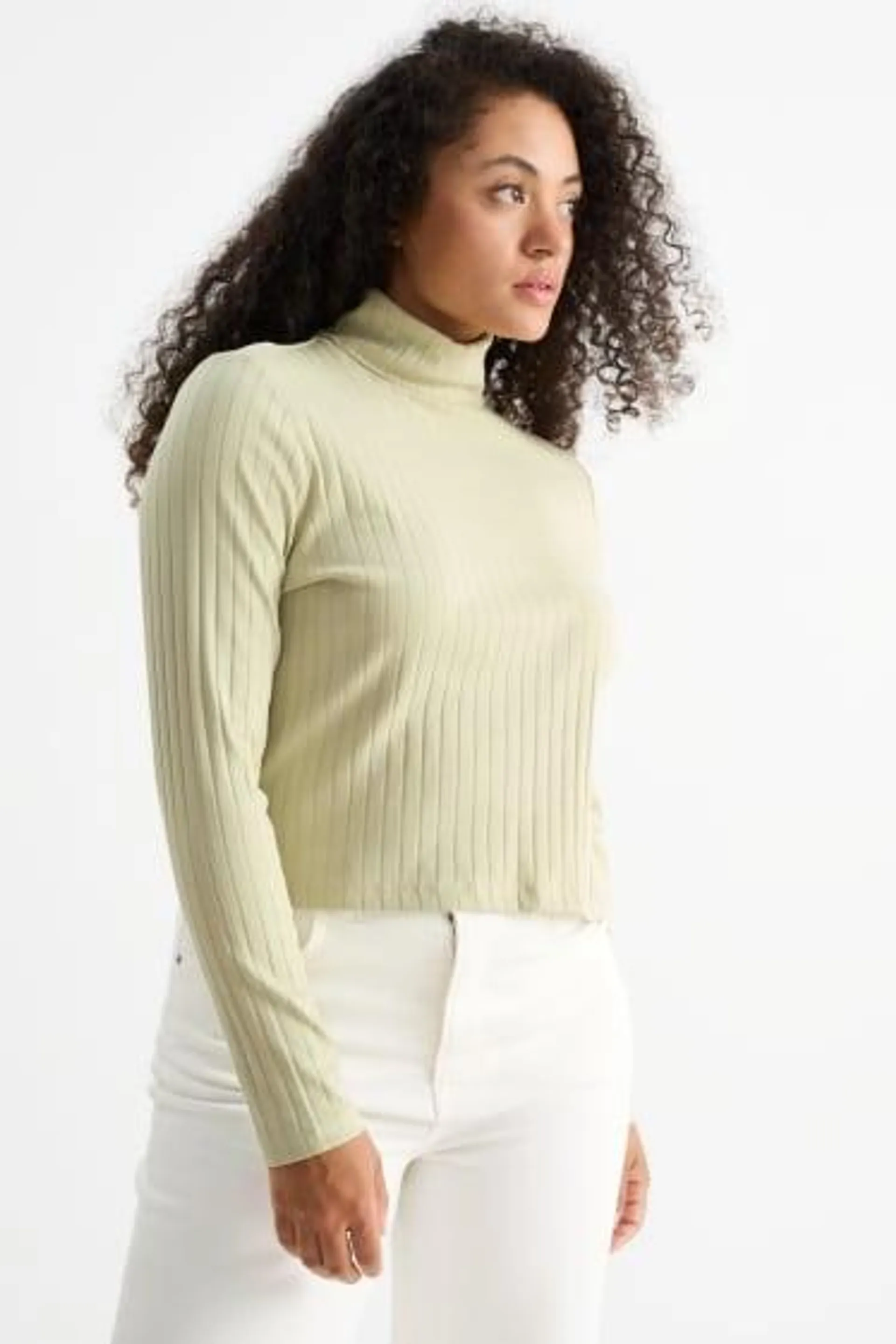 Basic polo neck top