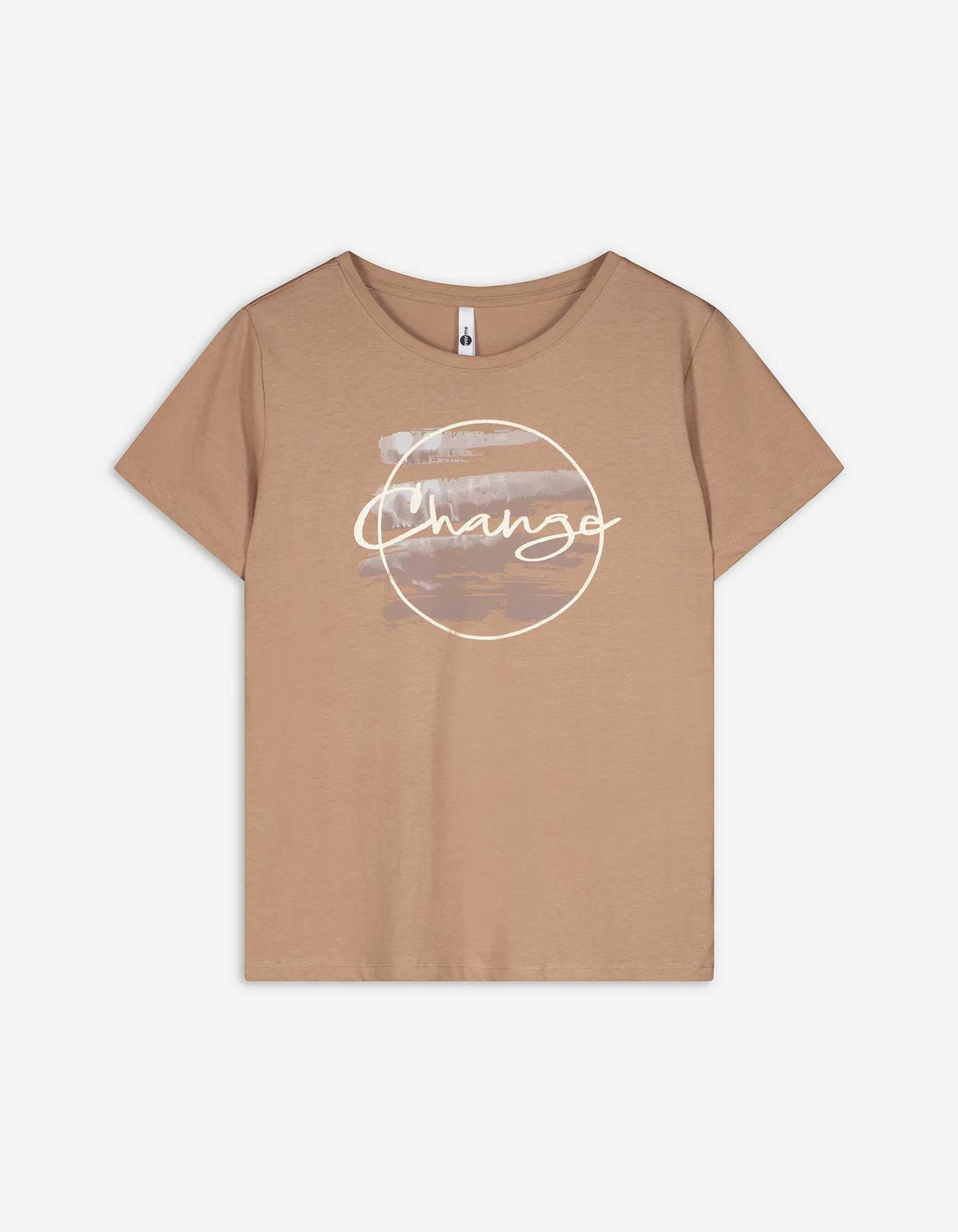 T-shirt - Glitterprint - beige