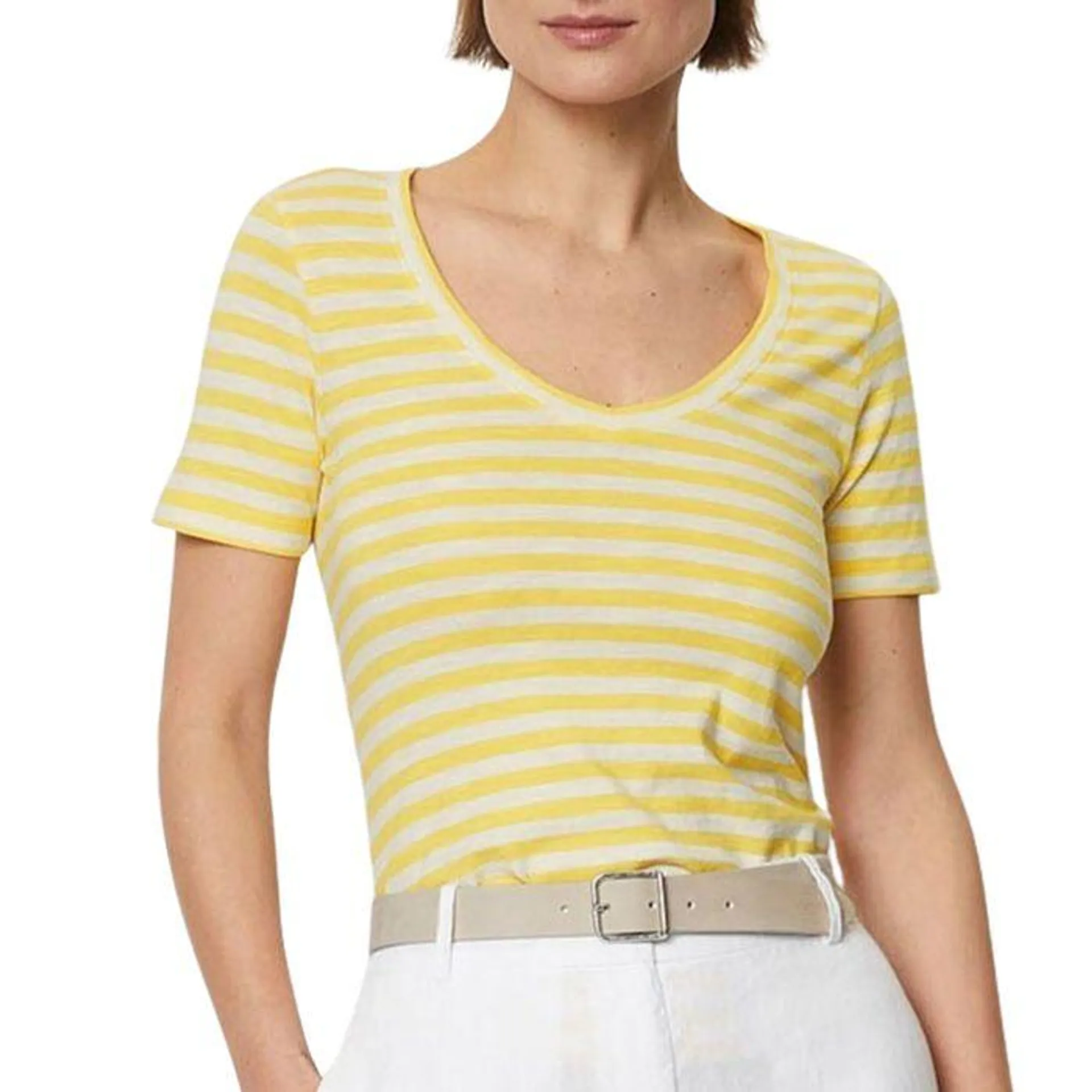 Striped V-neck Shirt Dames