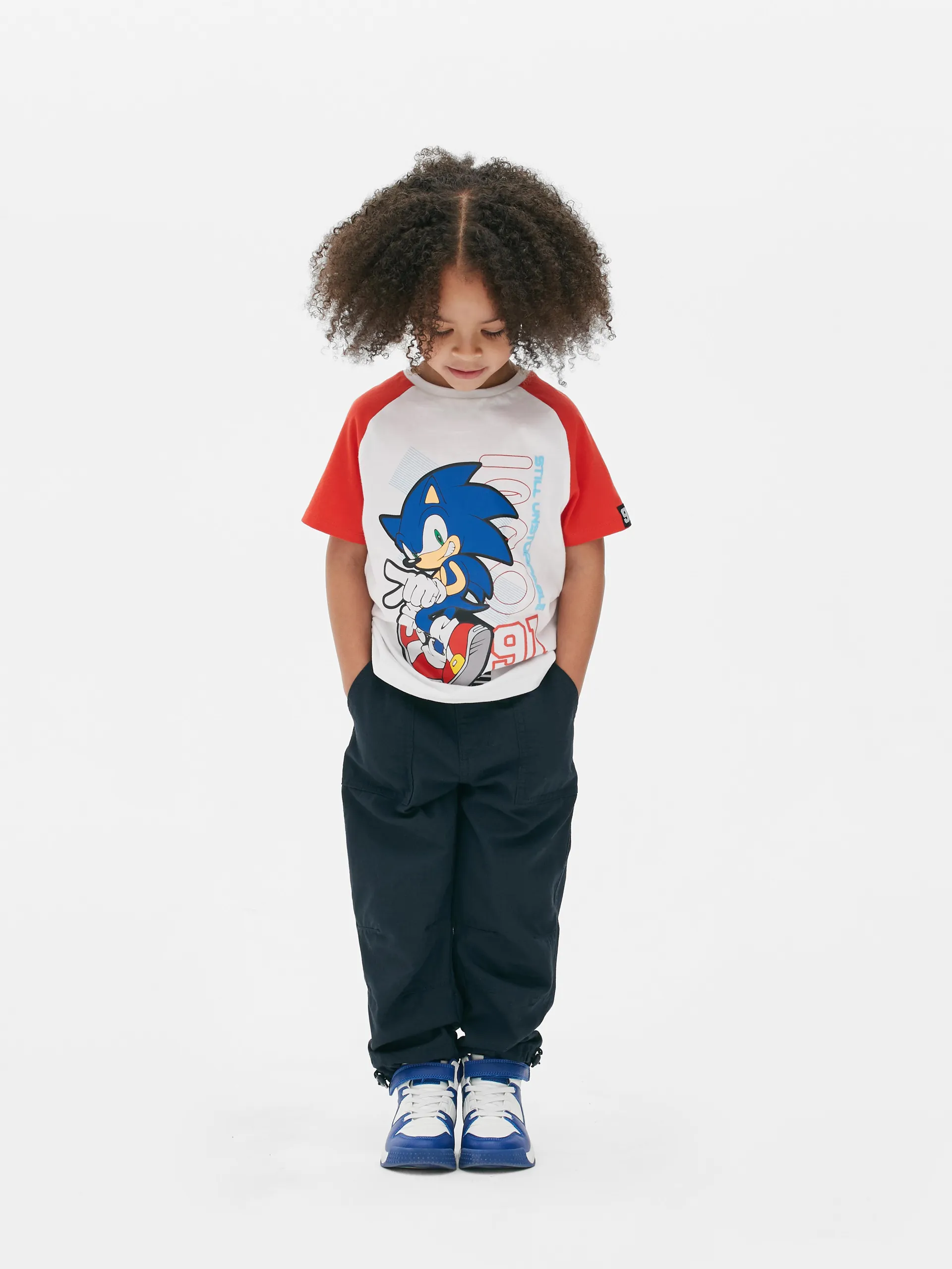 T-shirt met print Sonic The Hedgehog