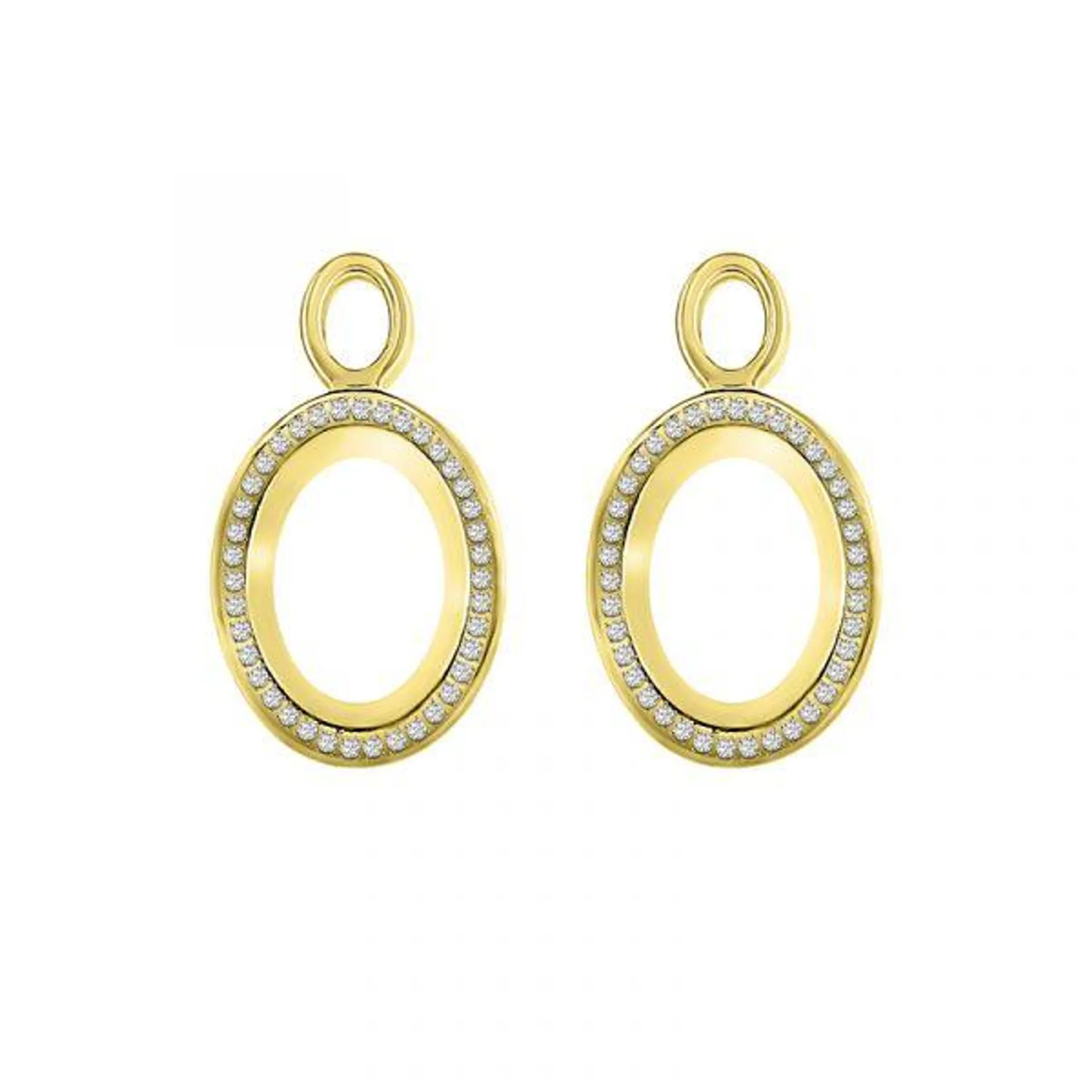 MY iMenso Ovali (14Vmm) earrings "zirconi" (925/1Mgold-plated)