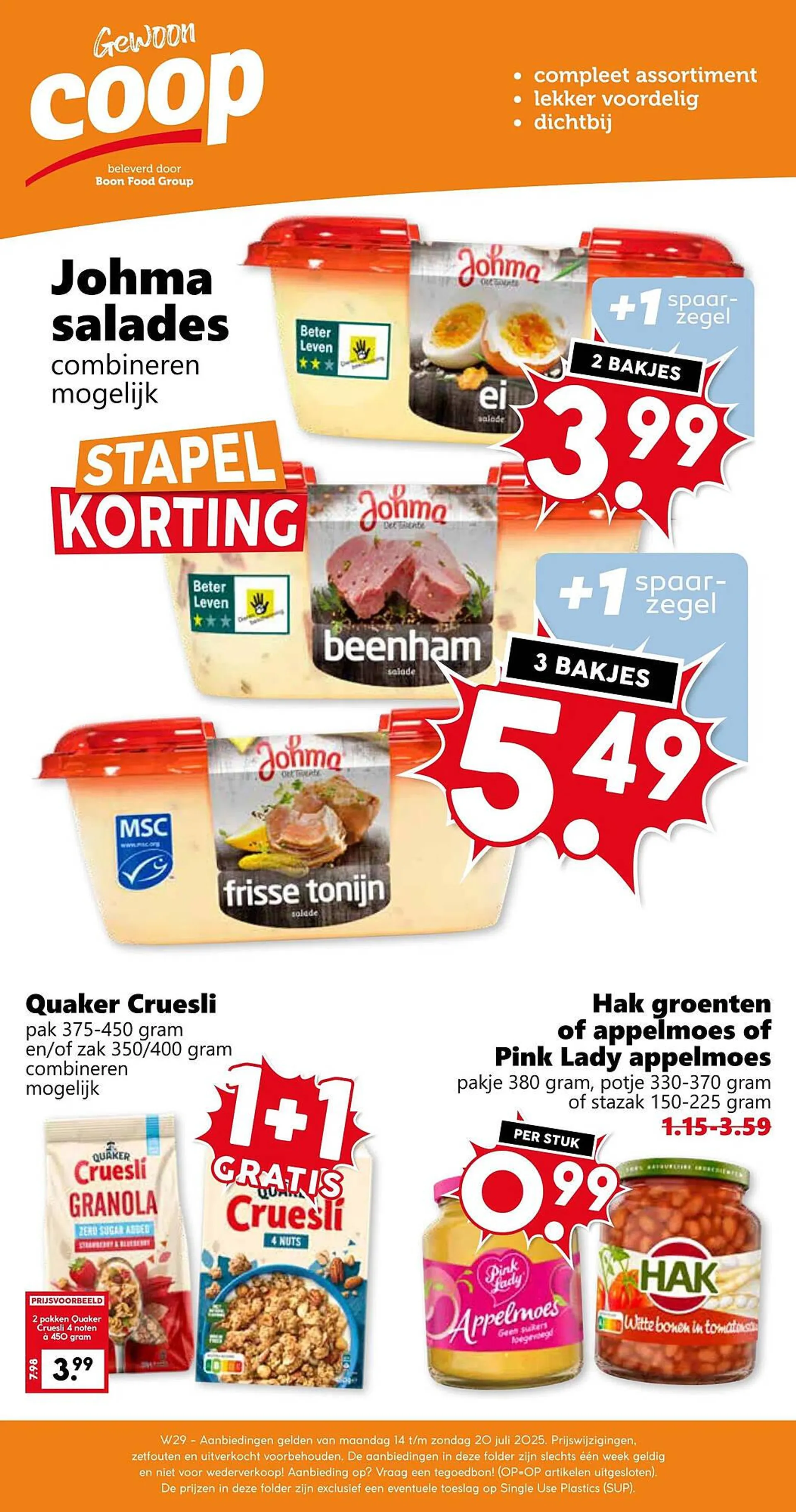 Coop folder van 14 juli tot 20 juli 2025 - Folder pagina 1