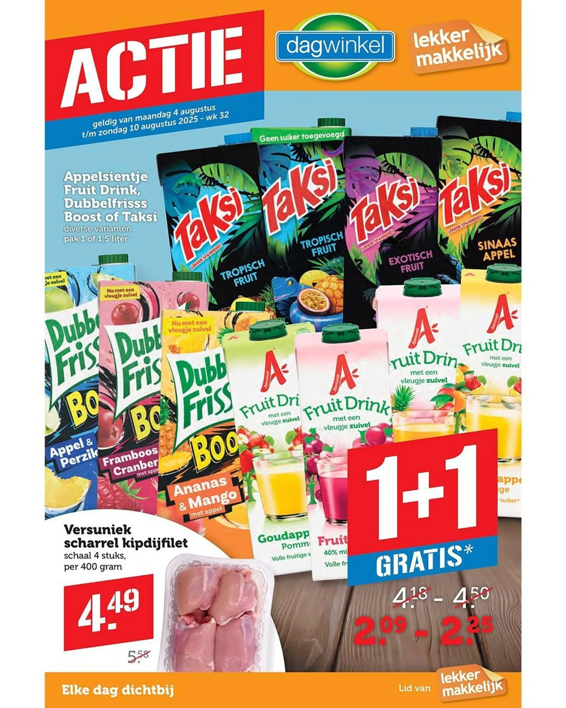 Dagwinkel folder van 4 augustus tot 10 augustus 2025 - Folder pagina 1