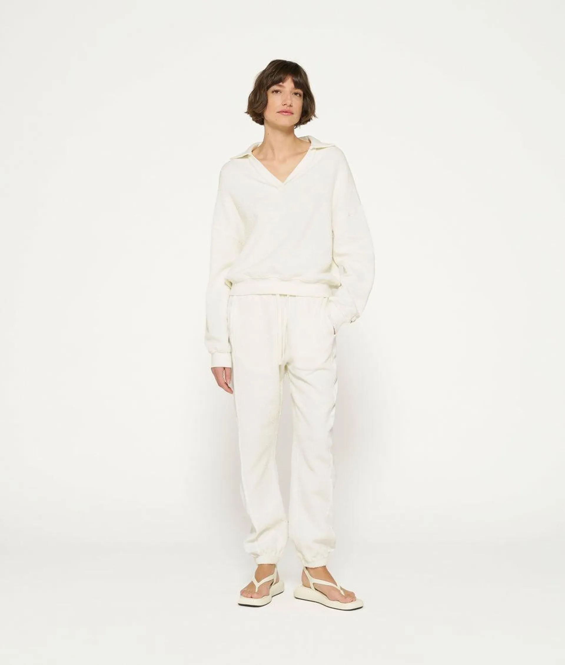 texture fleece jogger