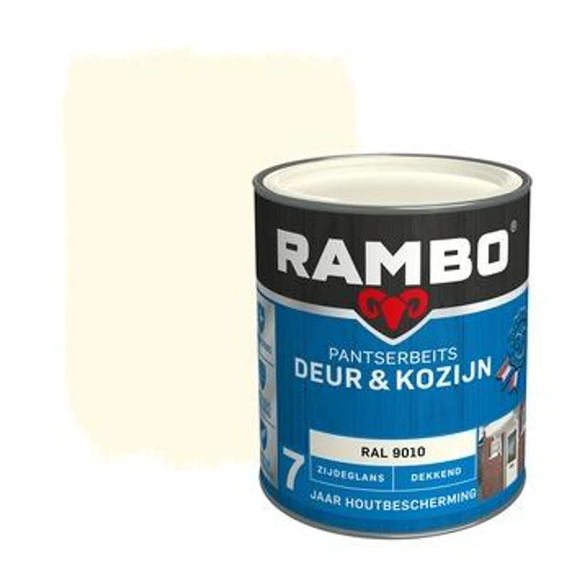 Rambo pantserbeits deur & kozijn dekkend RAL 9010 zijdeglans 750 ml