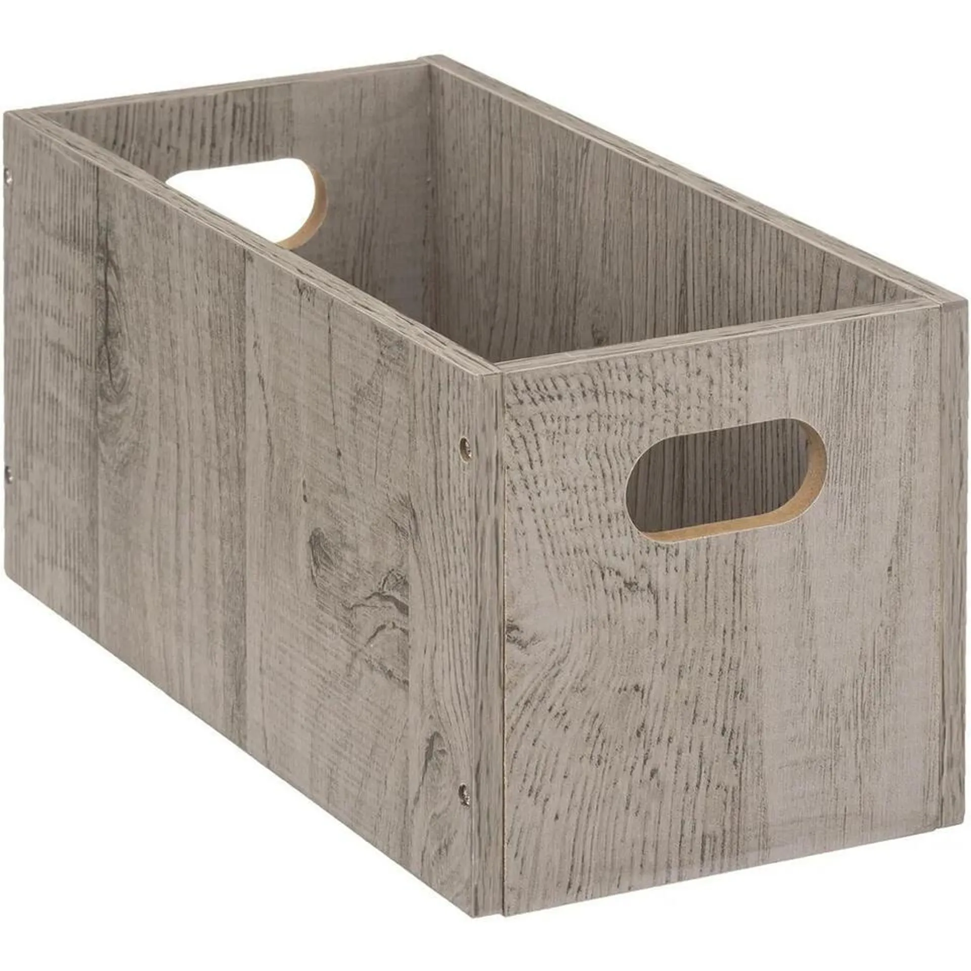 5five Opbergmand - 7 L - grijs - hout - 31 x 15 x 15 cm