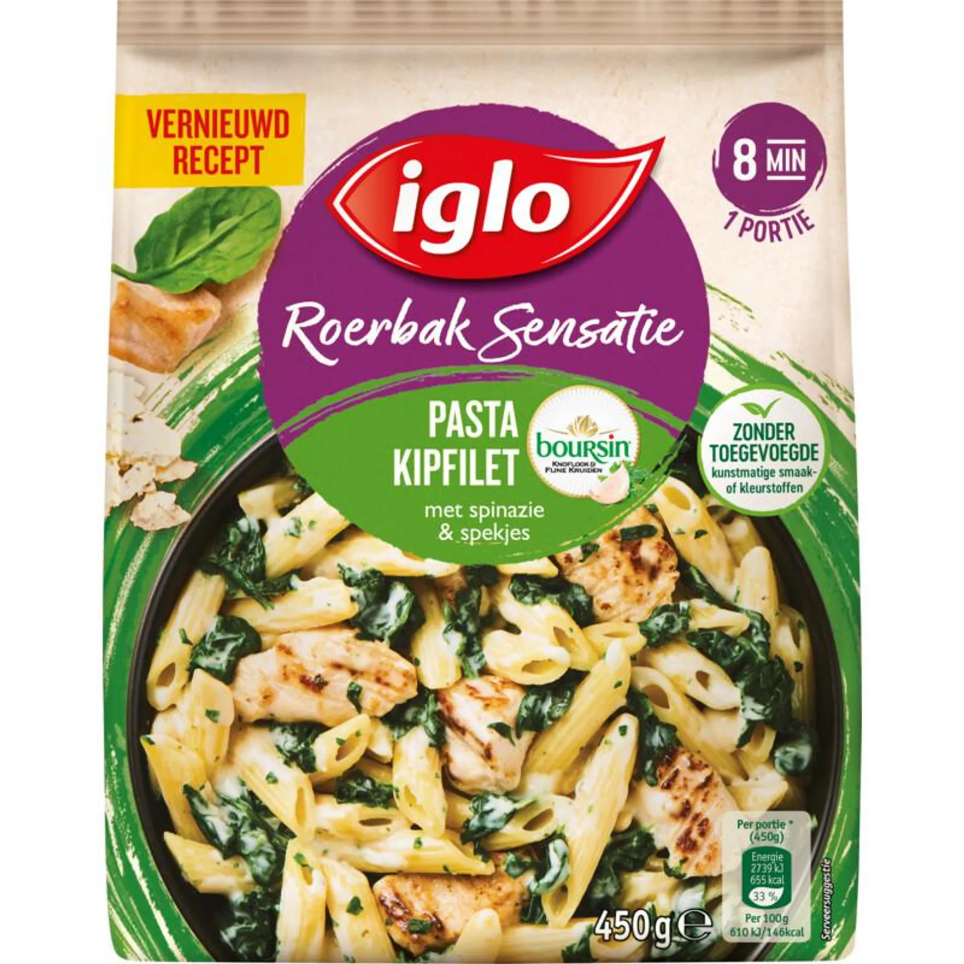 Iglo Roerbaksensatie pasta kipfilet boursin