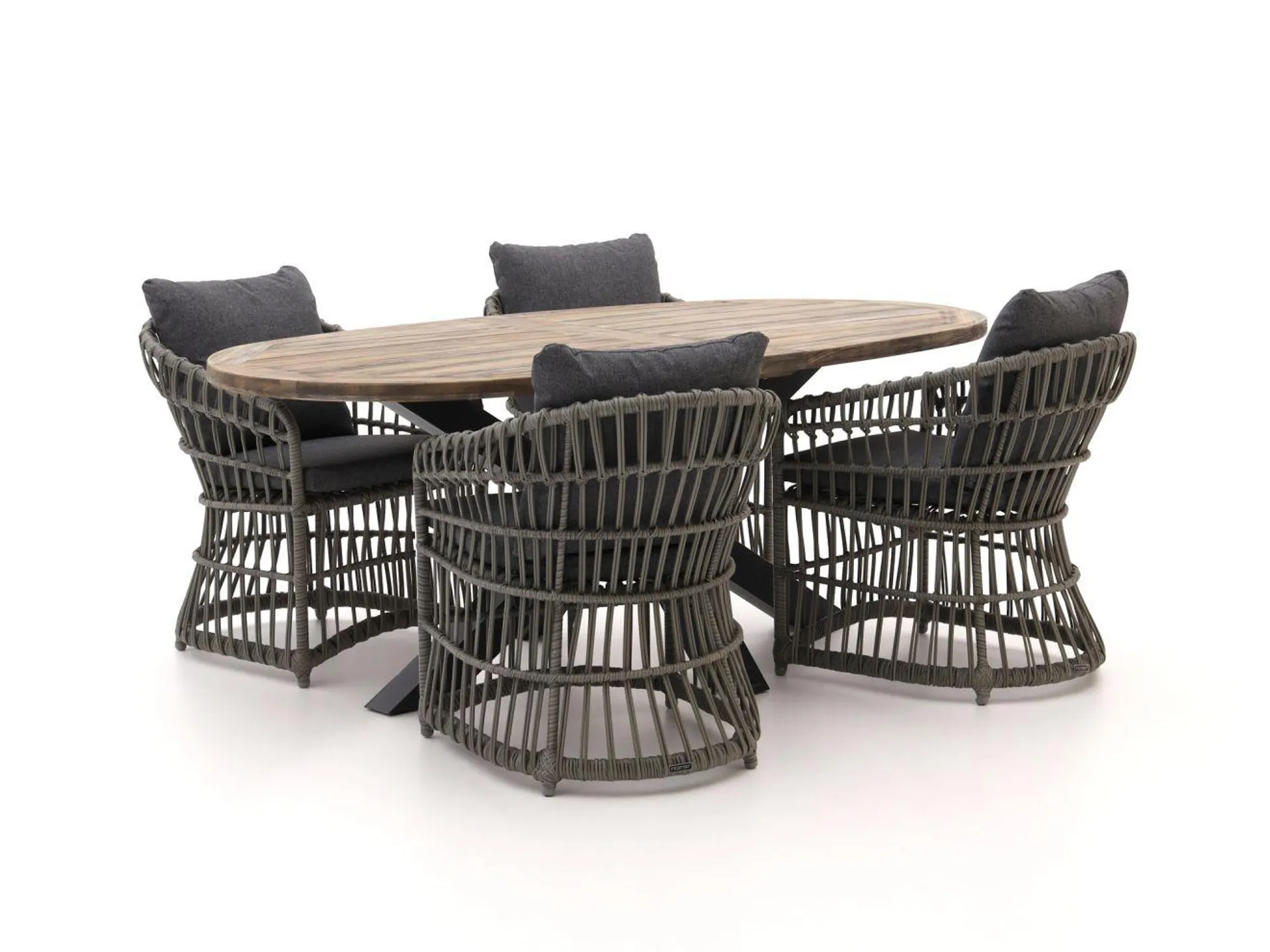 Intenso Cameri/ROUGH-Y Ellips 200cm dining tuinset 5-delig